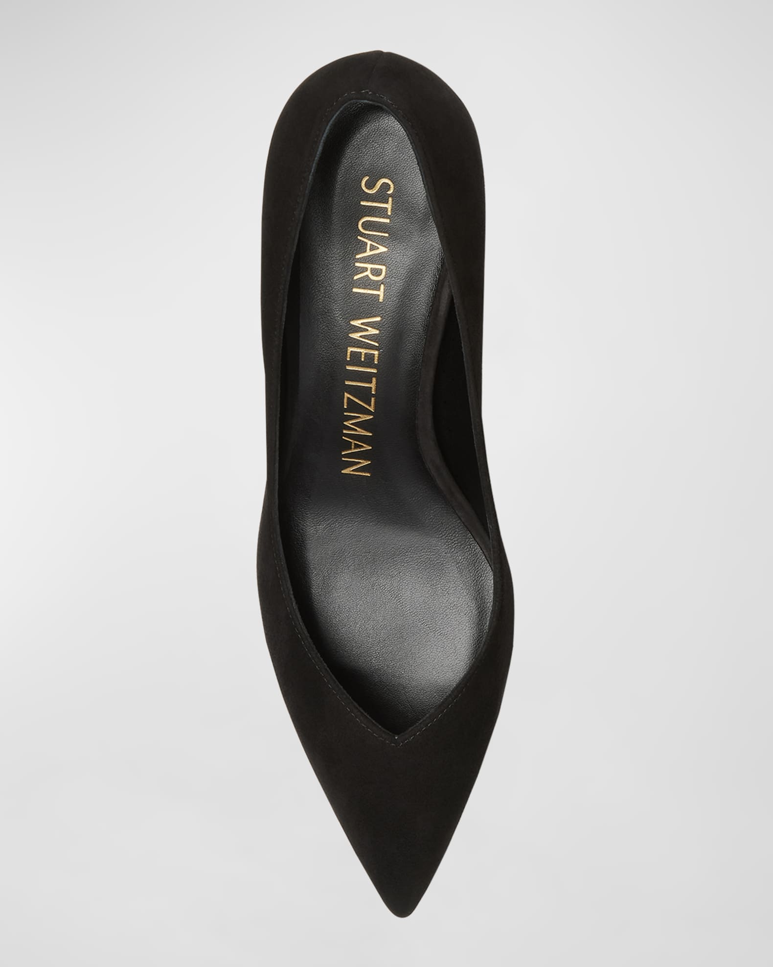 Stuart Weitzman Eva Suede Kitten-Heel Pumps | Neiman Marcus