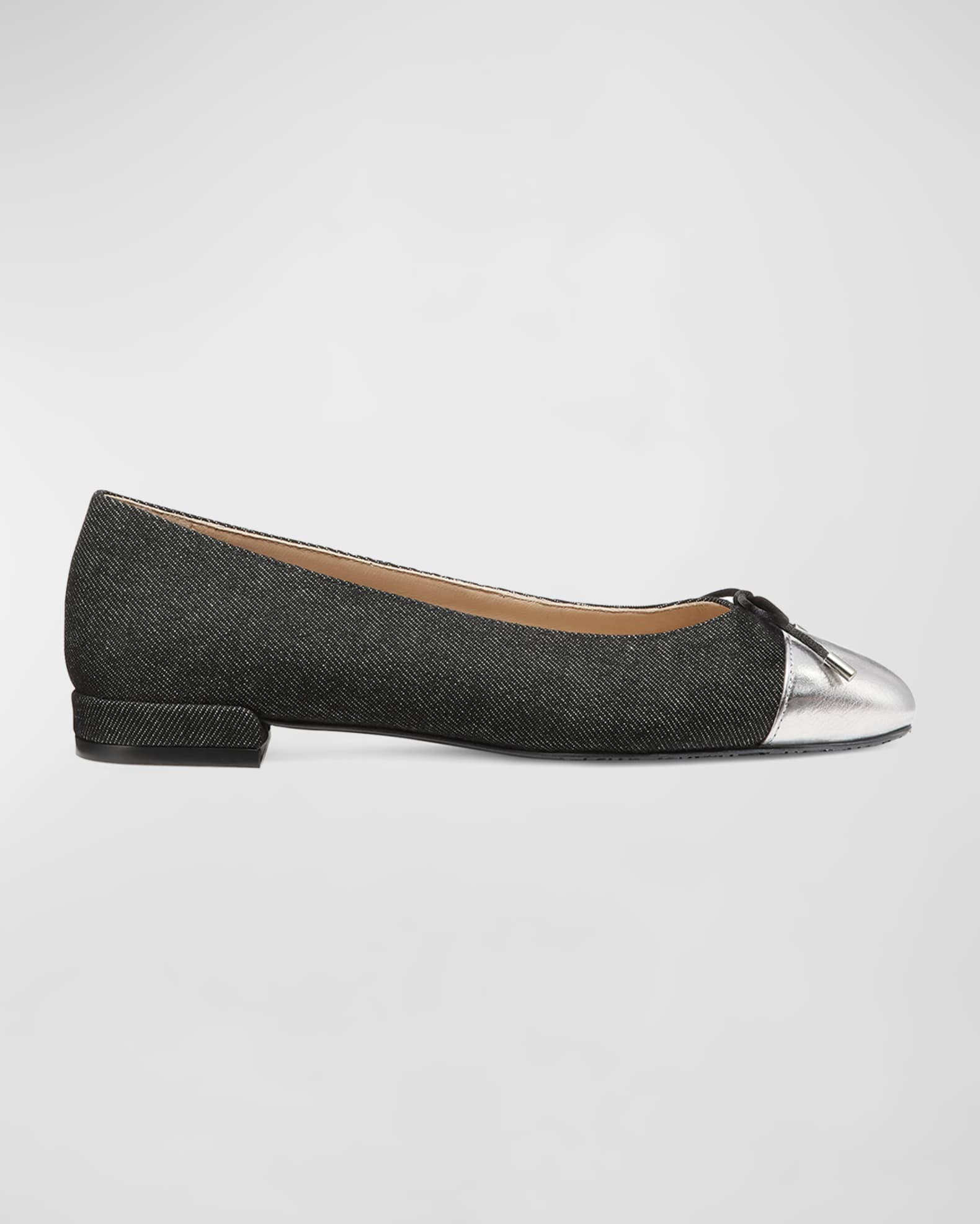 Stuart weitzman capture leather ballet flats hotsell