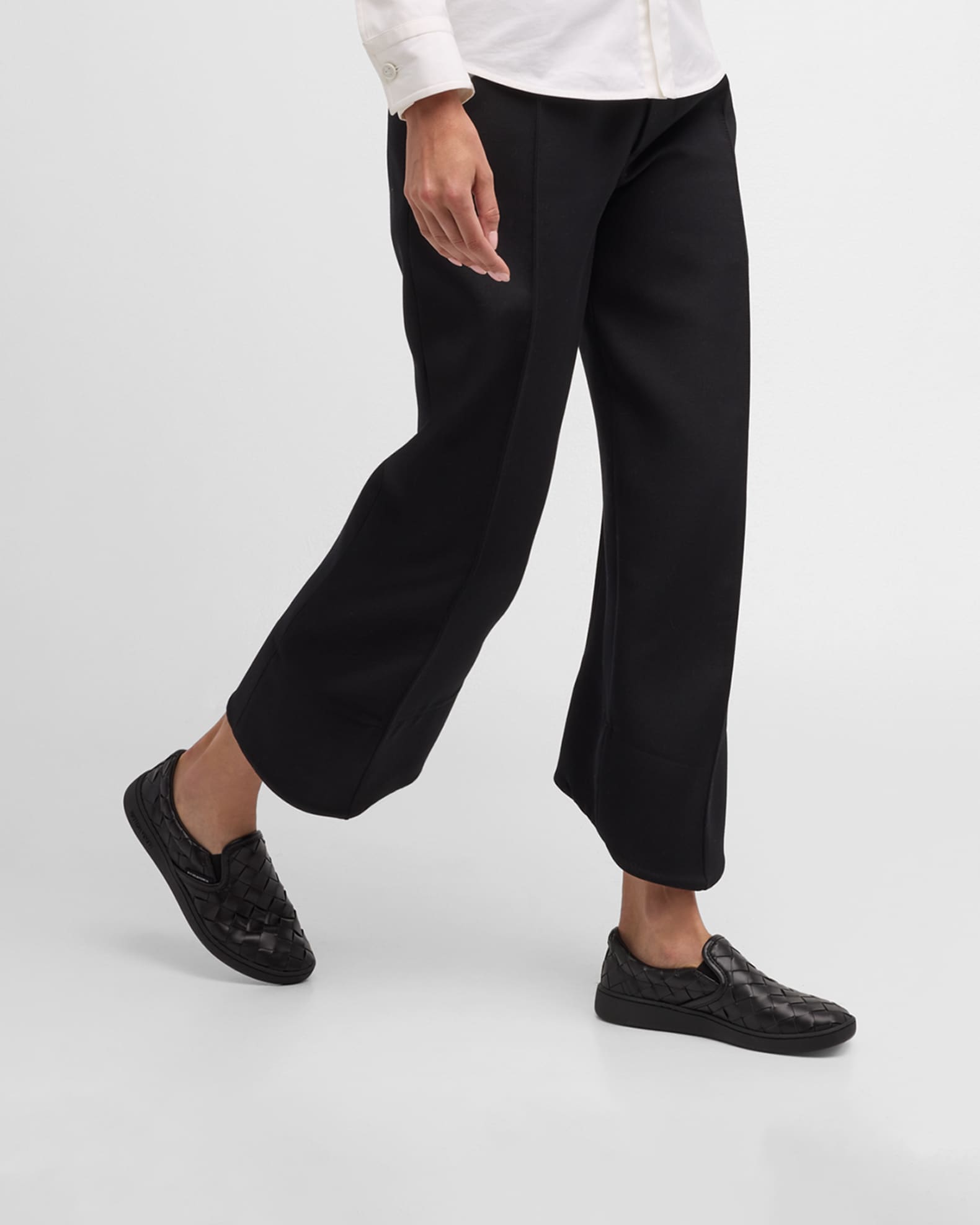 Sawyer Woven Leather Slip-On Sneakers 1