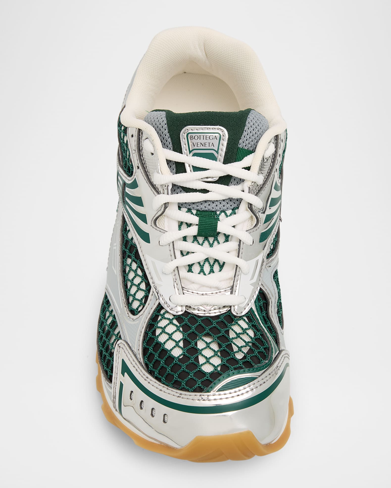 Bottega Veneta Orbit Metallic Net Runner Sneakers | Neiman Marcus