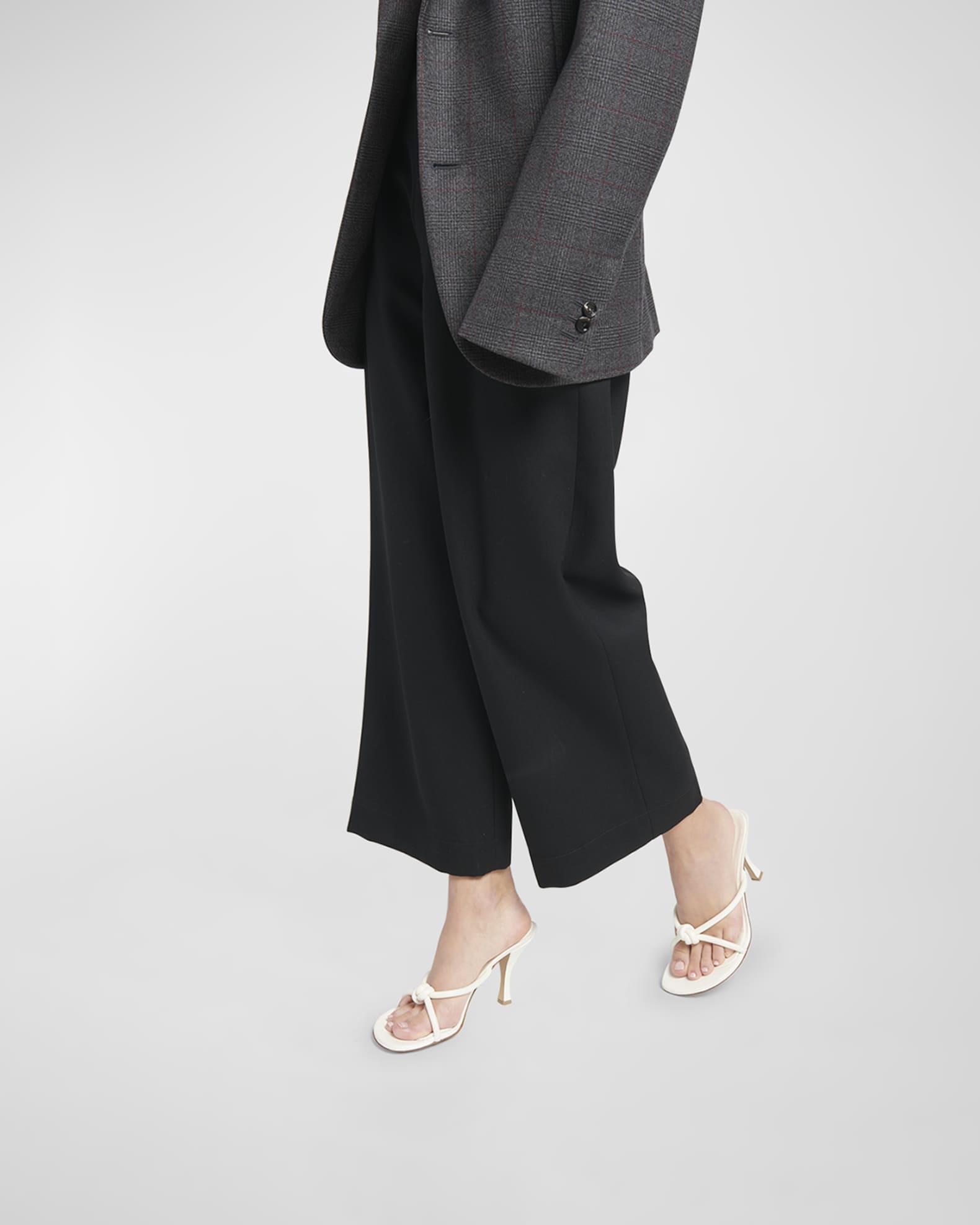 Bottega Veneta Blink Leather Knot Slide Sandals | Neiman Marcus