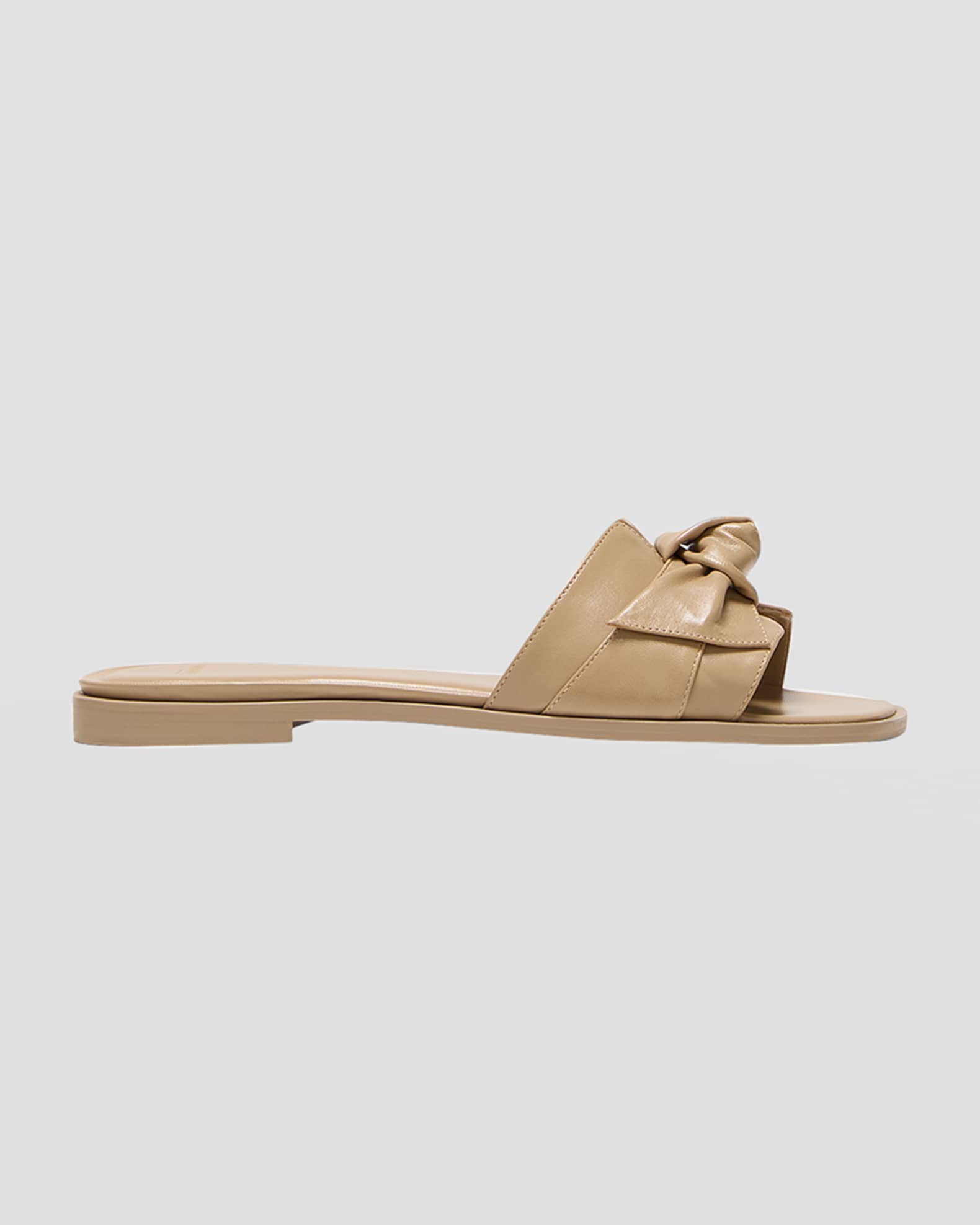 Maxi Clarita Leather Knot Flat Sandals