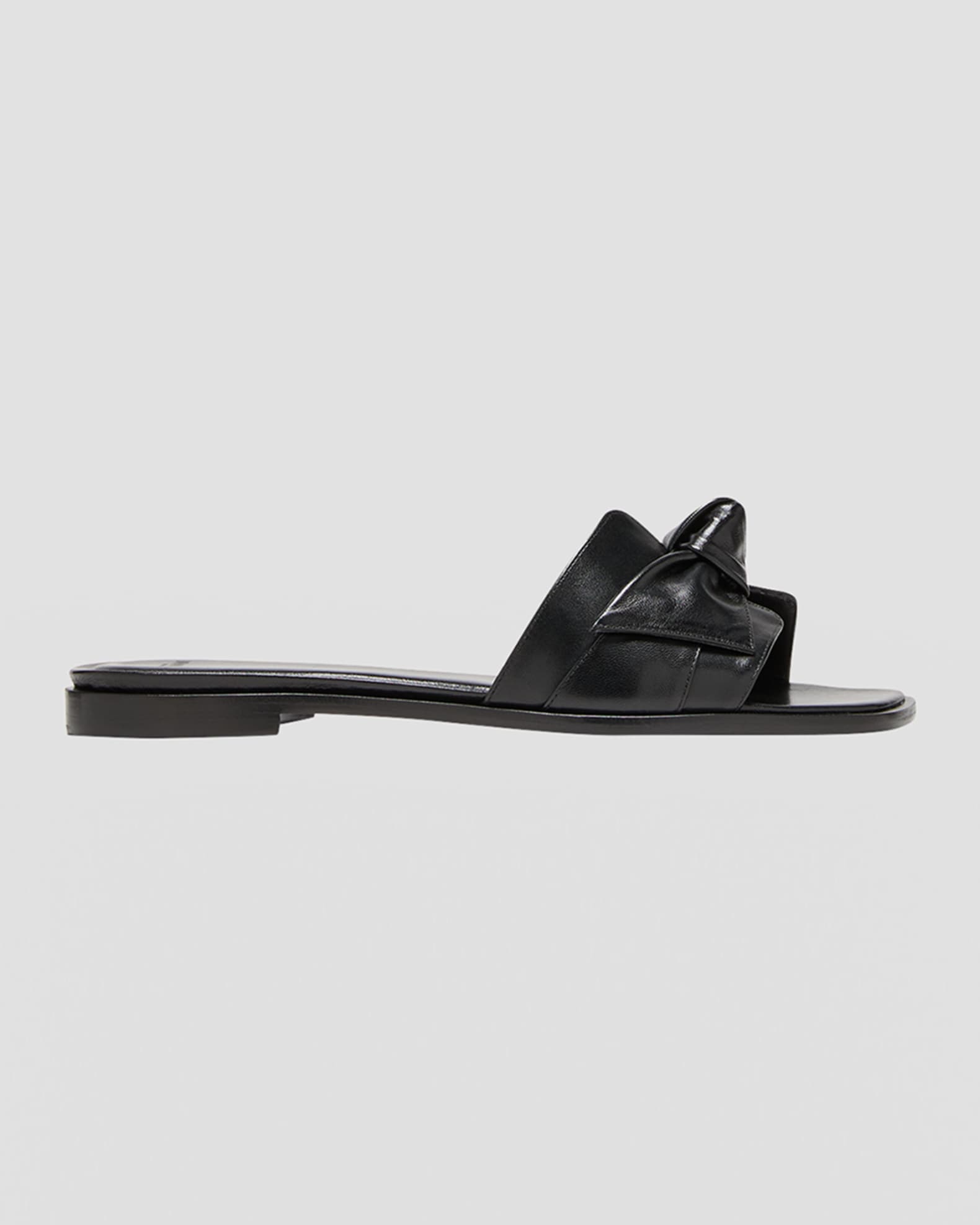 Alexandre Birman Maxi Clarita Leather Knot Flat Sandals | Neiman Marcus