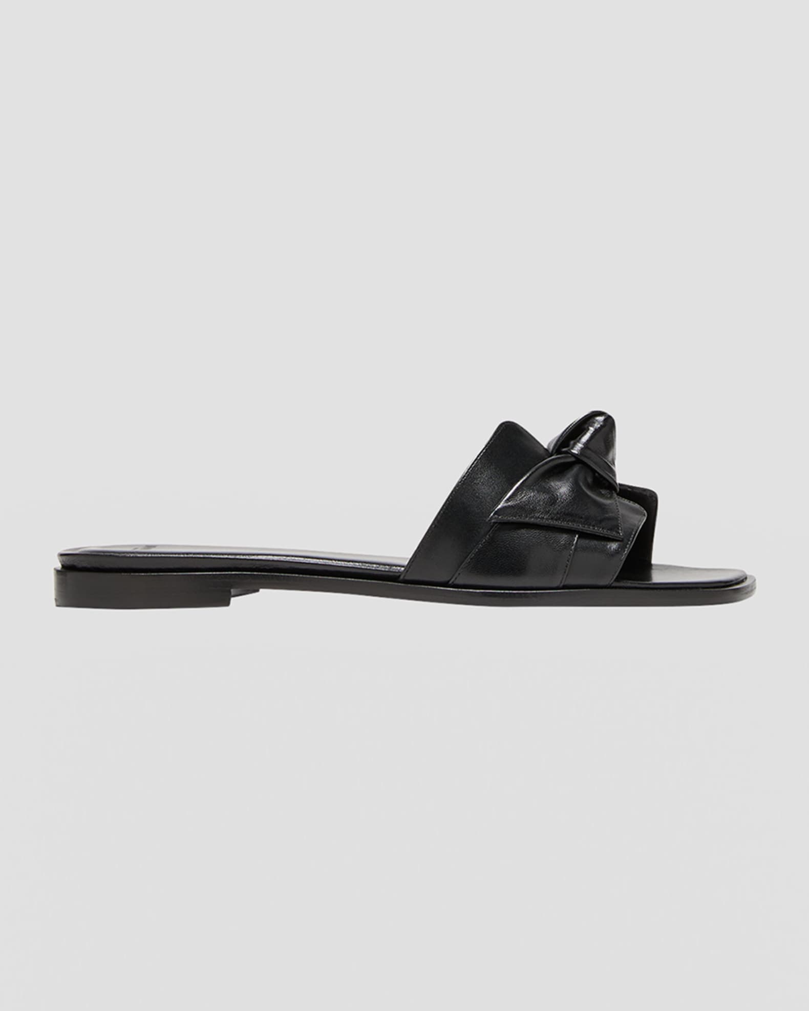 Alexandre Birman Maxi Clarita Leather Knot Flat Sandals Neiman Marcus