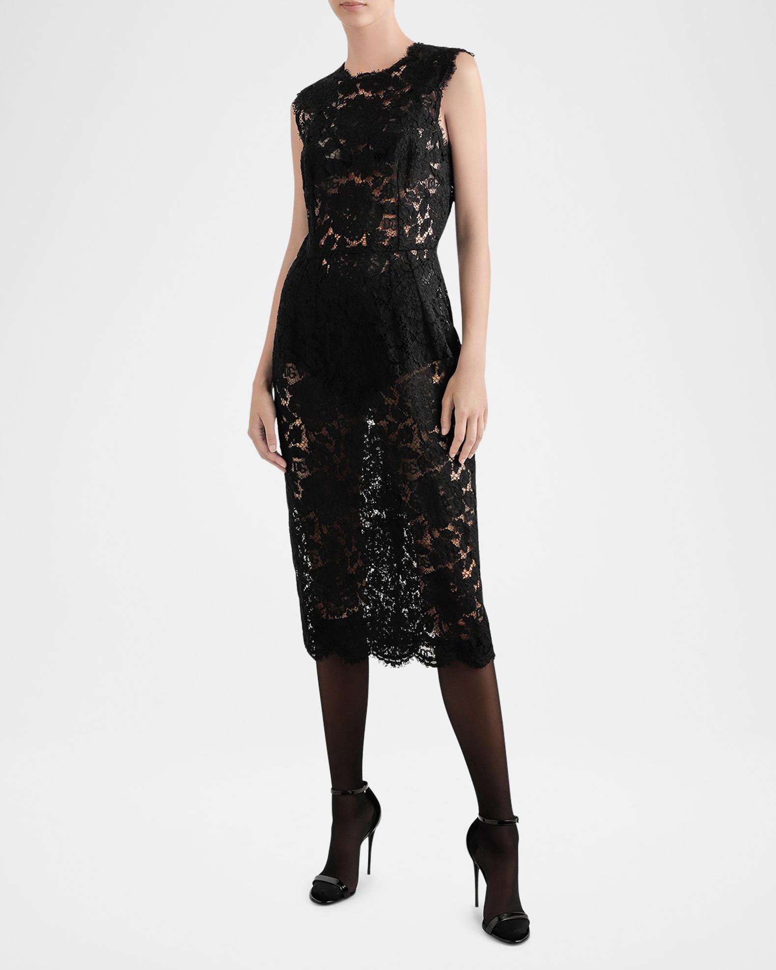 dolce & gabbana floral-lace midi dress Dolce & Gabbana Abito