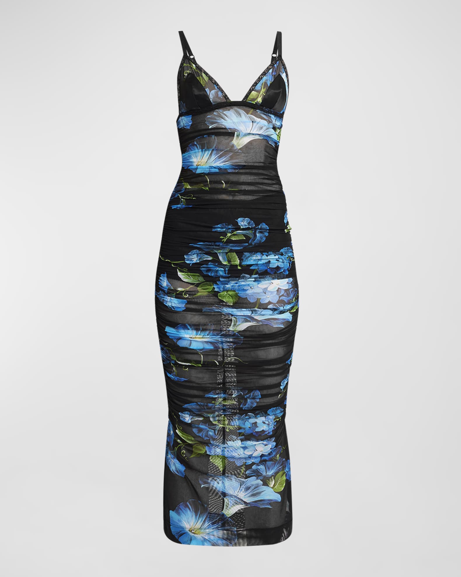 Bluebell Cotton Voile Wonderful Dress, Blue/green