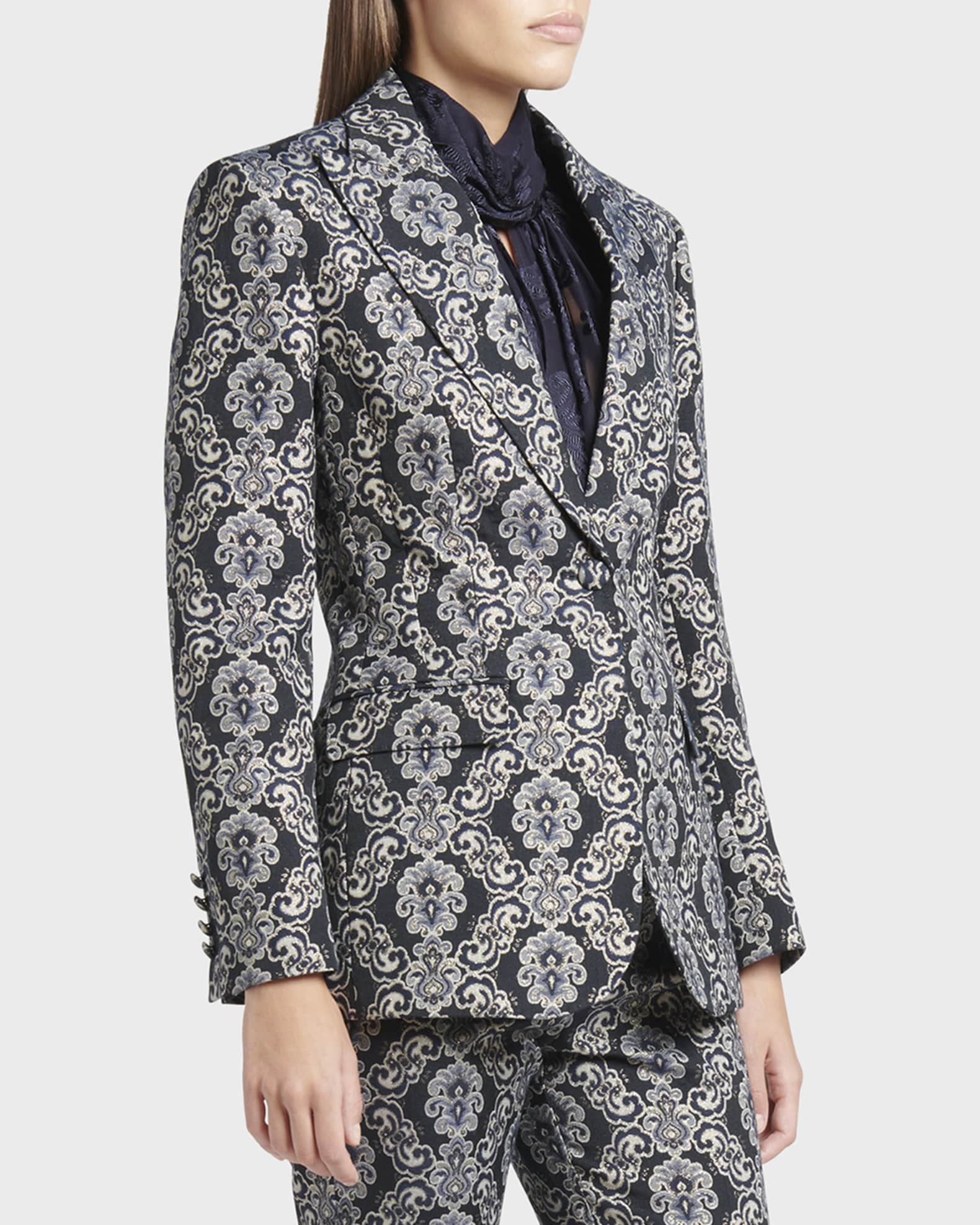 Brocade hot sale blazer womens