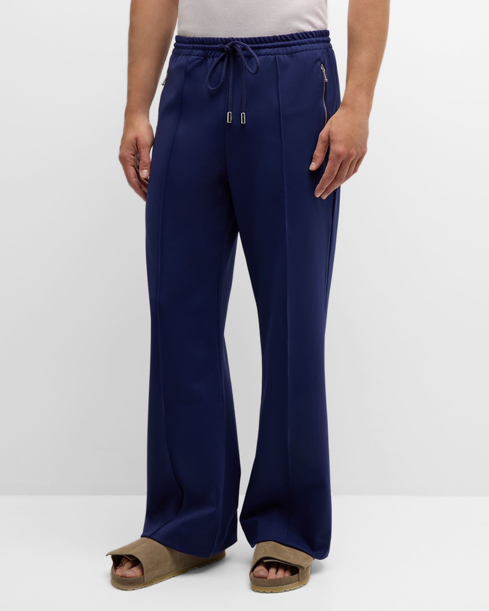 JW Anderson Men s Bootcut Track Pants Neiman Marcus
