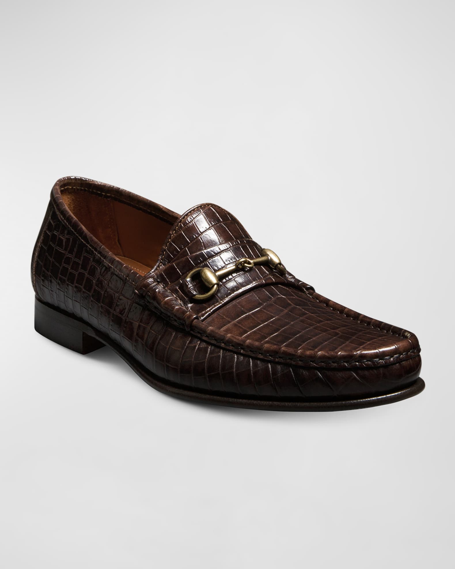 Allen Edmonds Men s Verona II Croc Effect Italian Bit Loafers