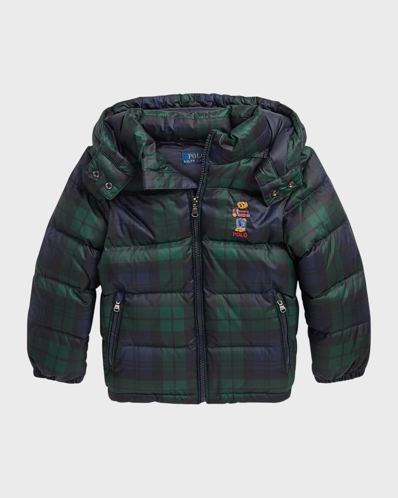 Ralph lauren polo plaid mix bubble goose on sale