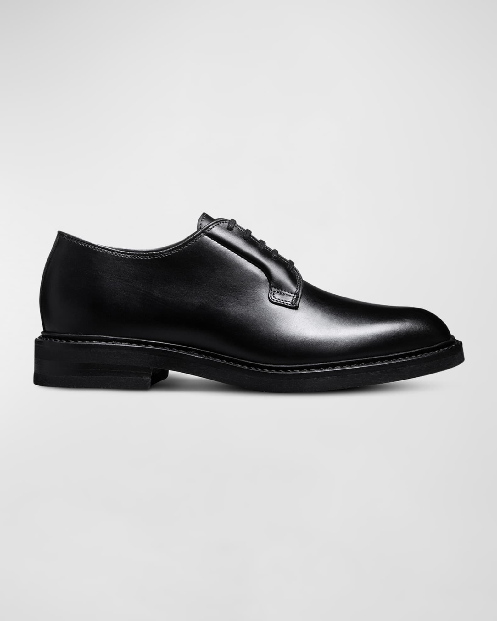 Louis Vuitton Mens Oxford Shoes Black Leather Round Toe Lace Up