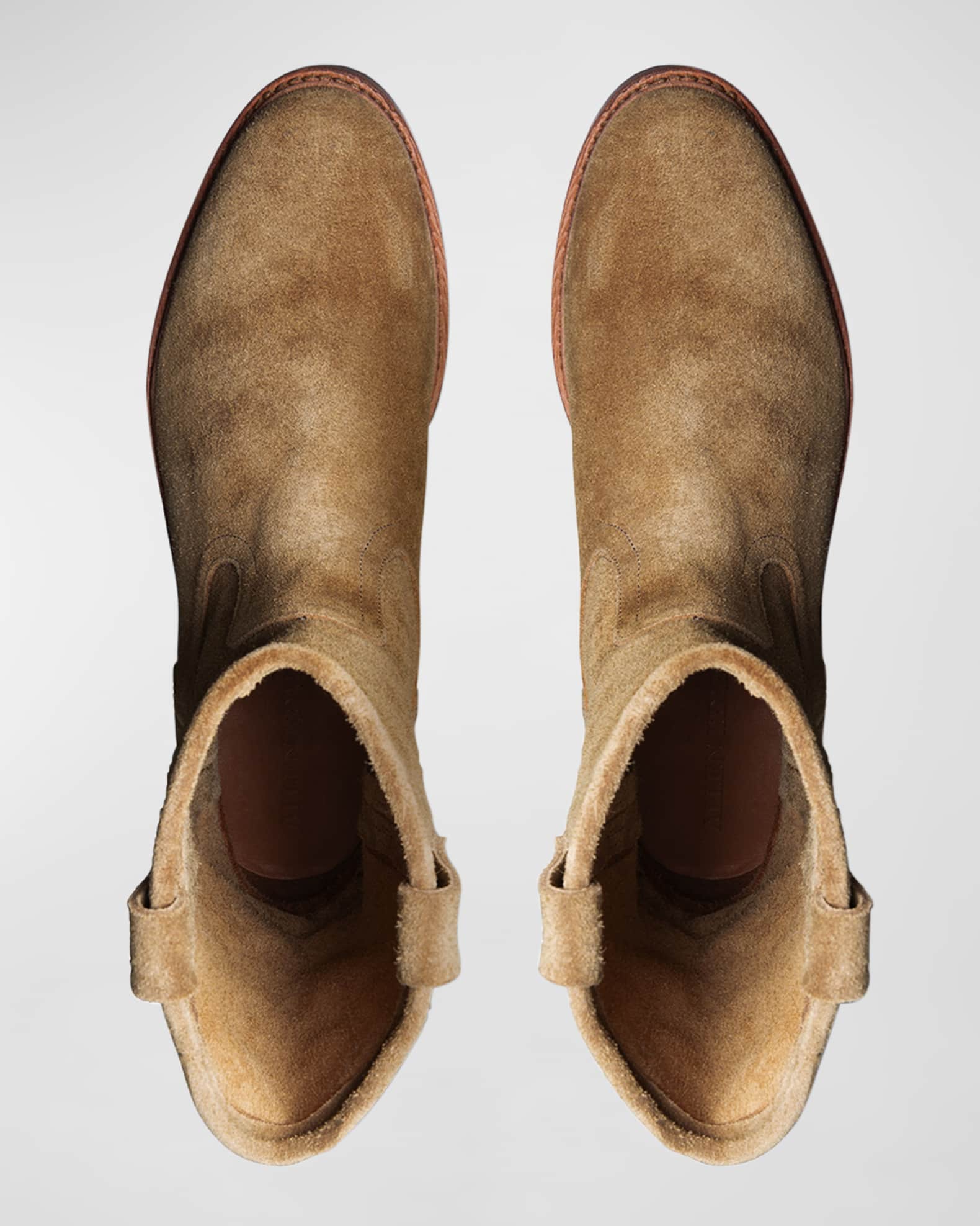 Allen Edmonds Men's Dallas Suede Western Roper Boots Neiman Marcus