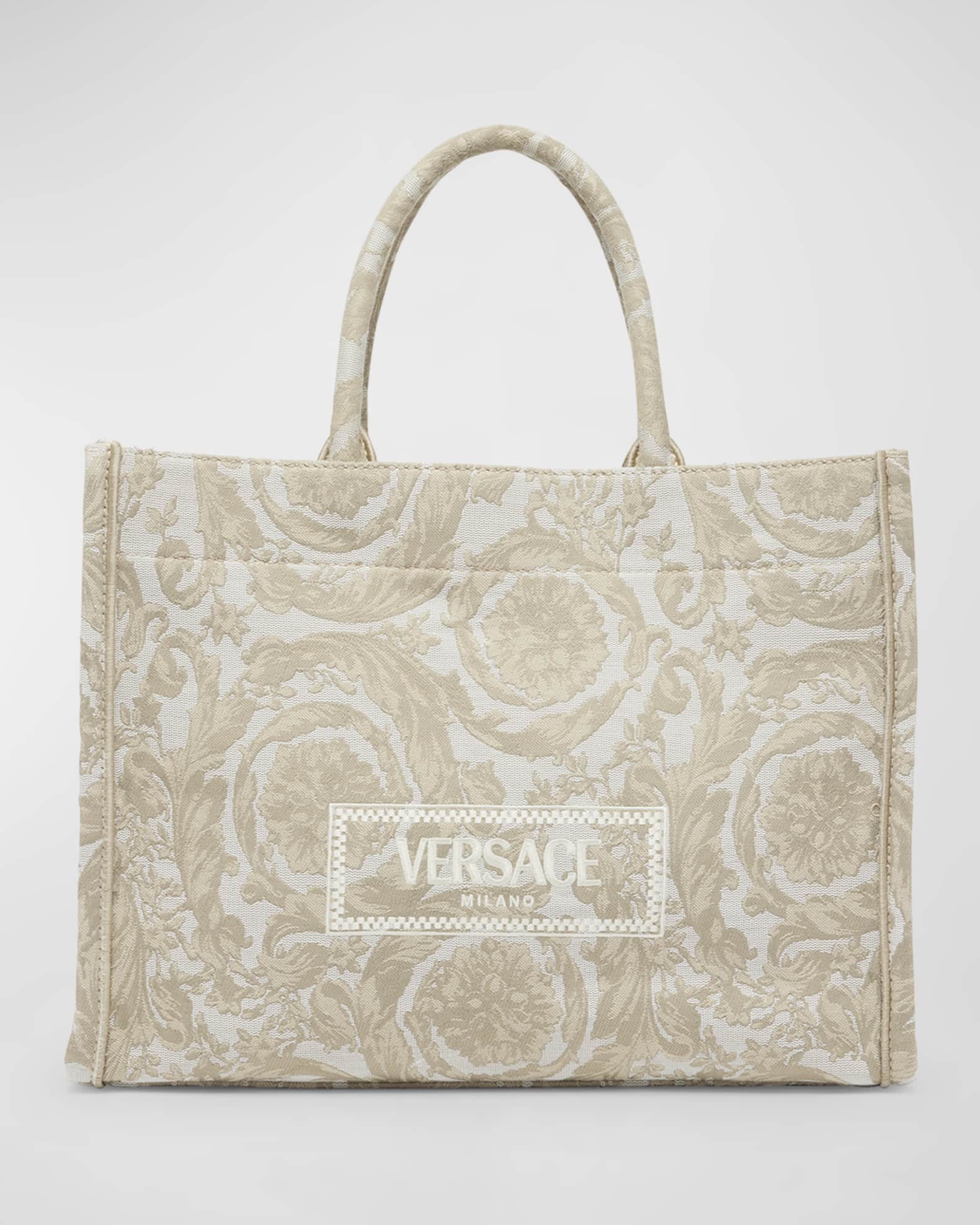 Versace Athena Large Jacquard Tote Bag | Neiman Marcus Versace Athena Large Jacquard Tote Bag | Neiman Marcus