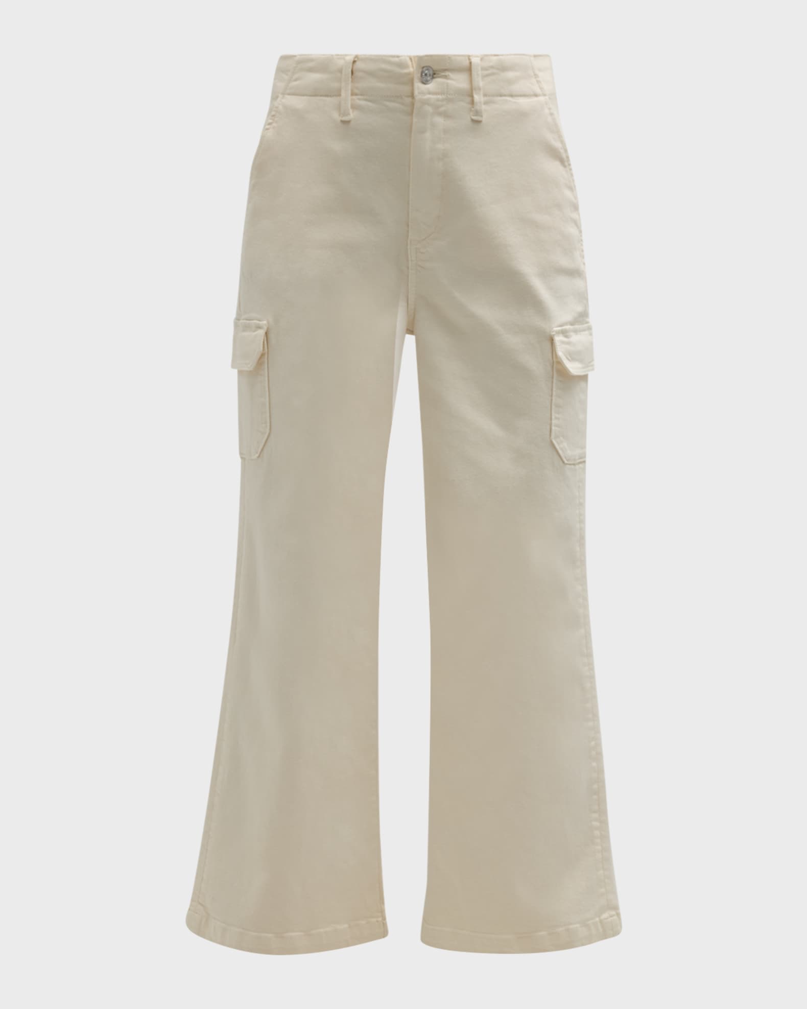 PAIGE Carly Wide-Leg Cropped Cargo Jeans | Neiman Marcus