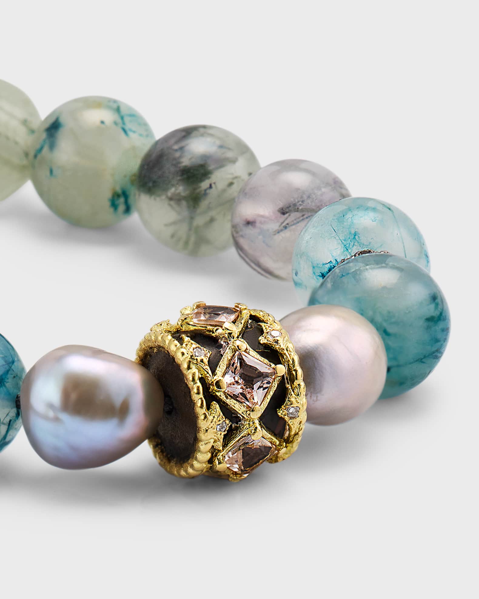 Armenta Blue Rutilated Quartz Beaded Bracelet Neiman Marcus
