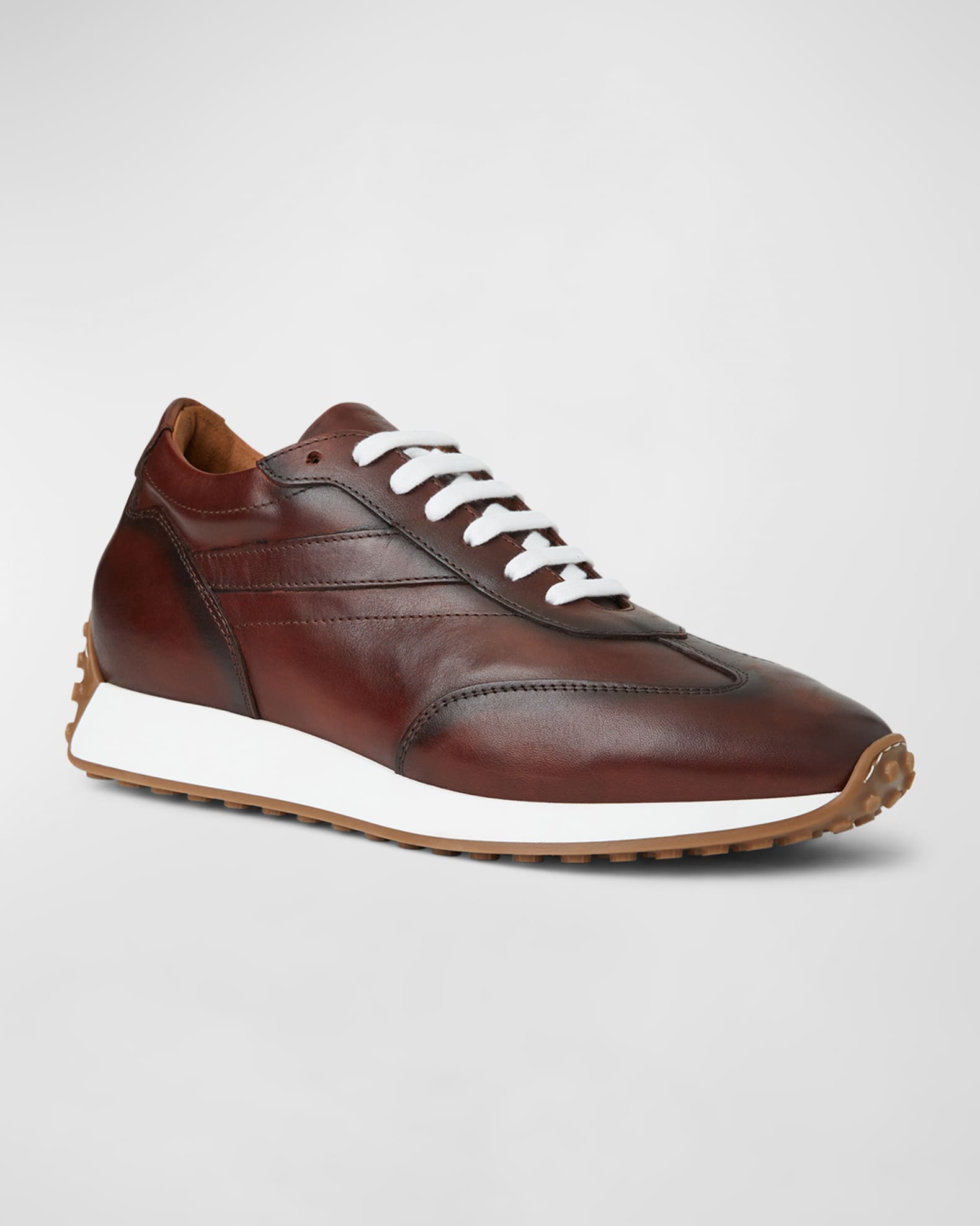 Bruno Magli Men's Duccio Leather Running Sneakers | Neiman Marcus