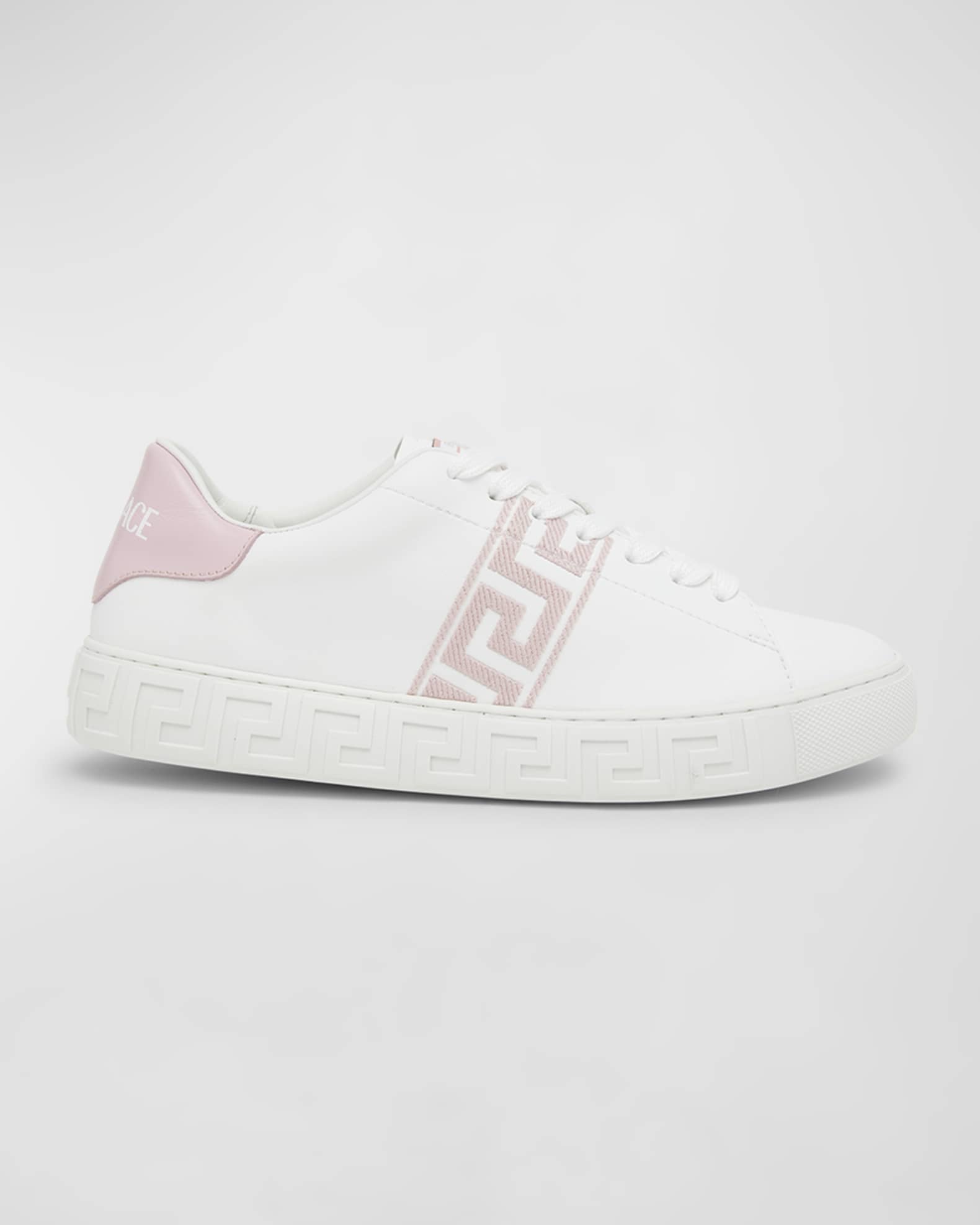 Versace La Greca Bicolor LowTop Sneakers Neiman Marcus