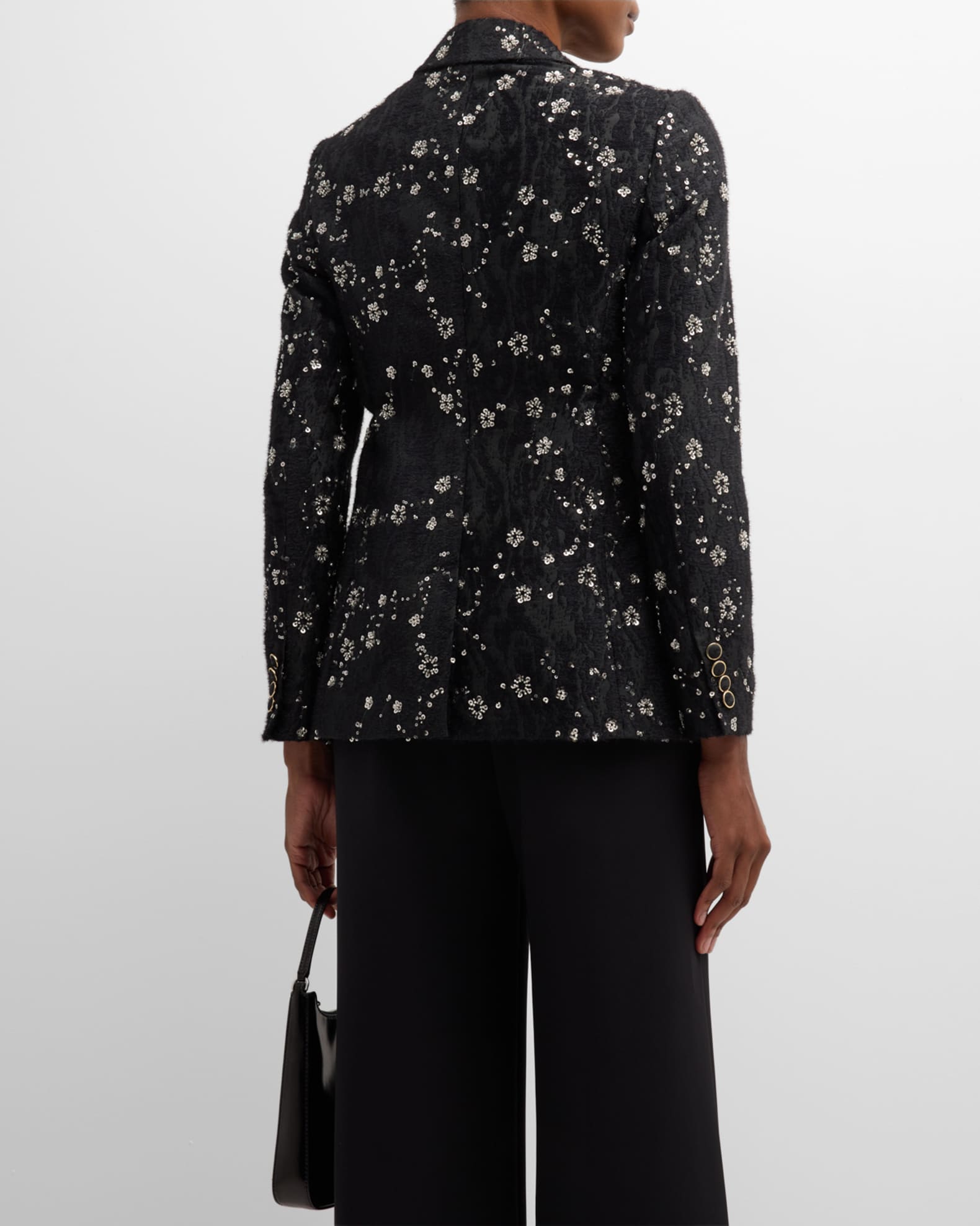 Milly Alexa Single-Button Bead & Sequin Blazer | Neiman Marcus