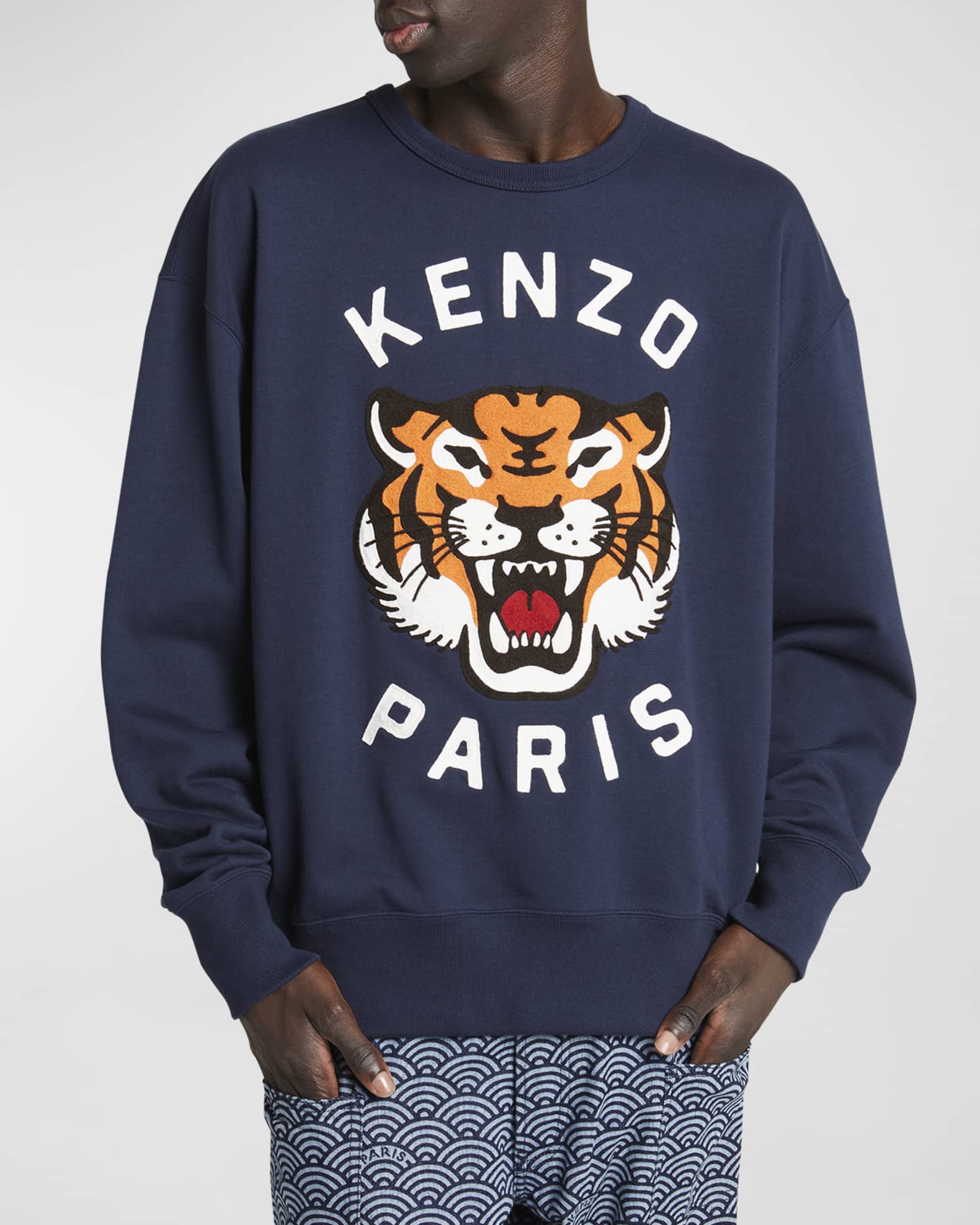 KENZO Boys Lucky Tiger Sweatshirt in Grey main image 0