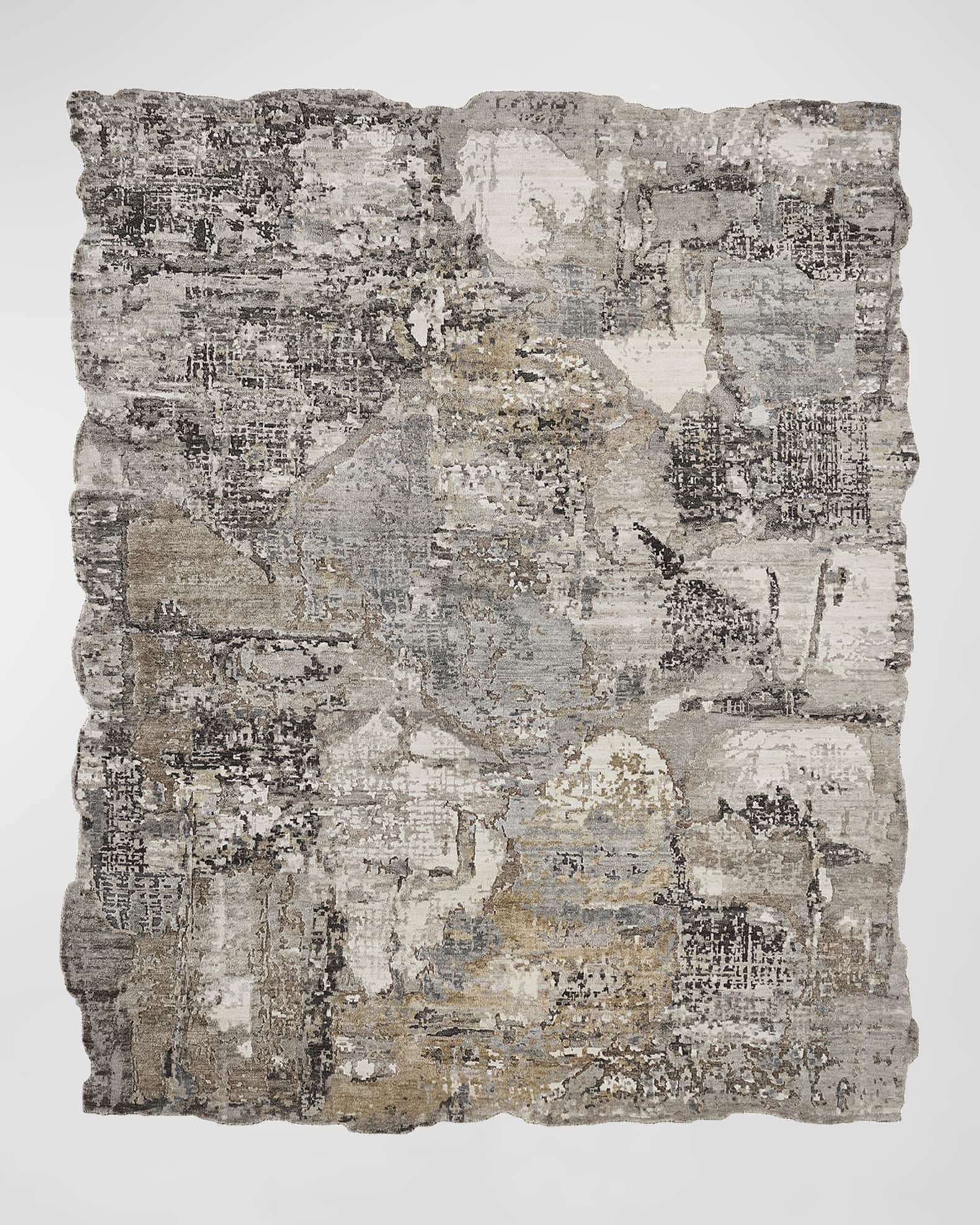 Abstract Hand-Knotted Rug 0