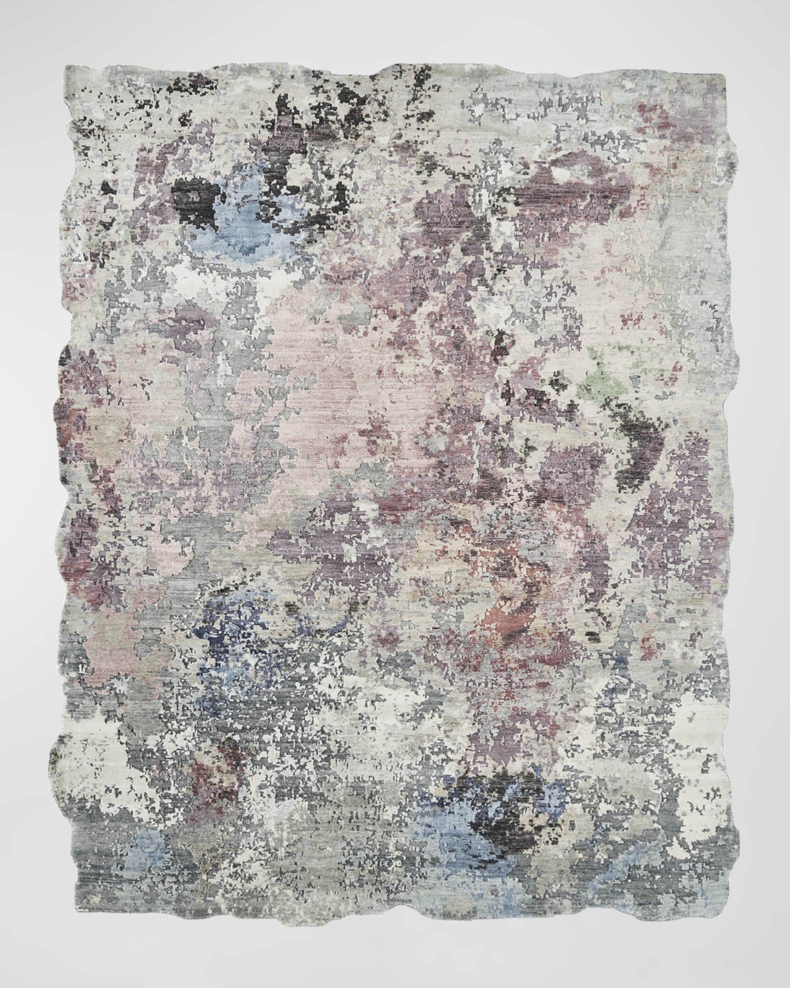 Abstract Hand-Knotted Rug, 2' x 10' 0