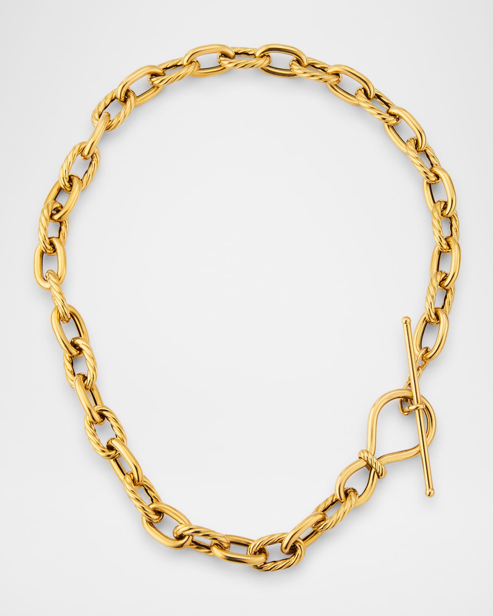 Alberto Milani 18K Yellow Gold Toggle Cable Chain Necklace