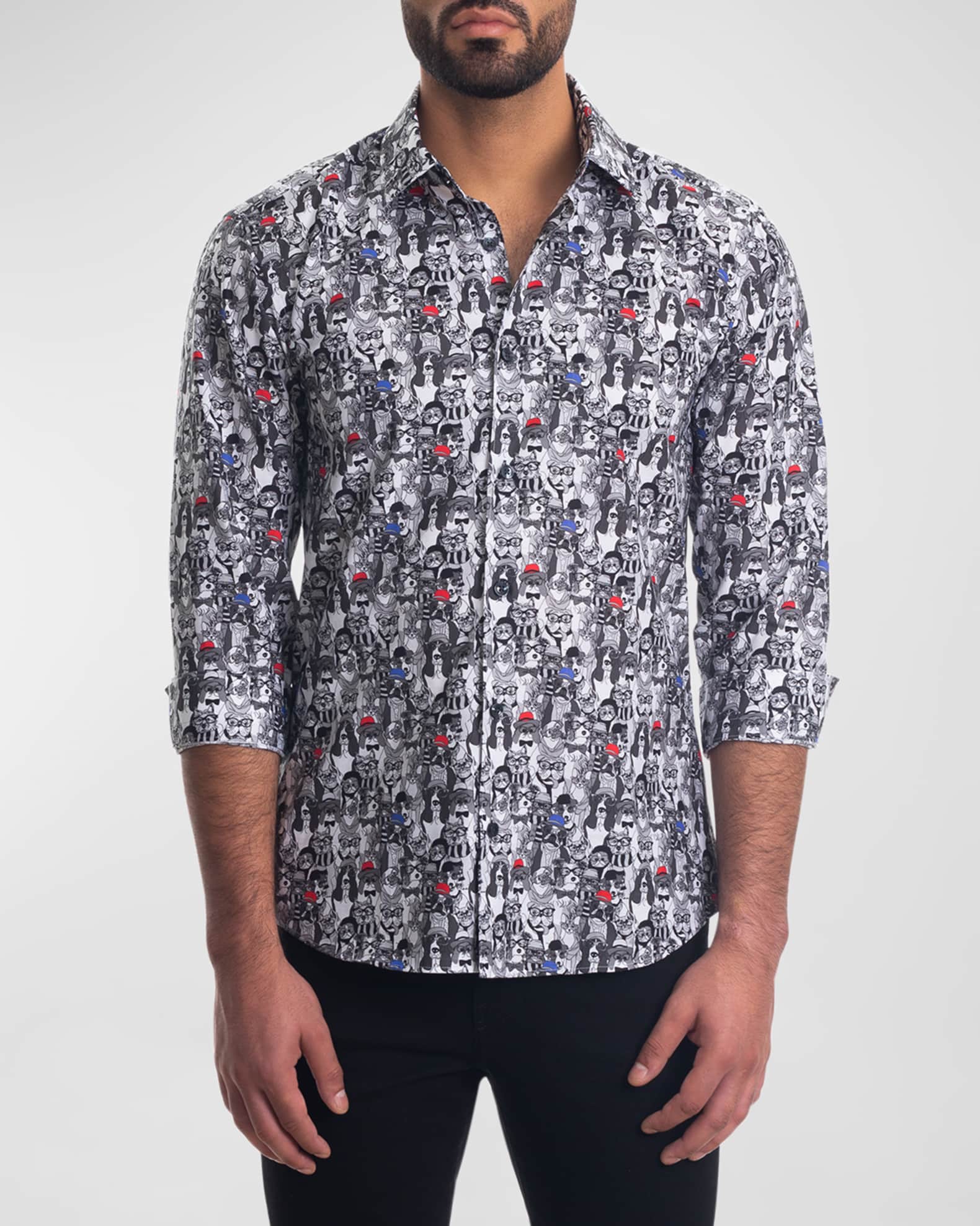 Jared Lang Men's Printed ButtonDown Shirt Neiman Marcus