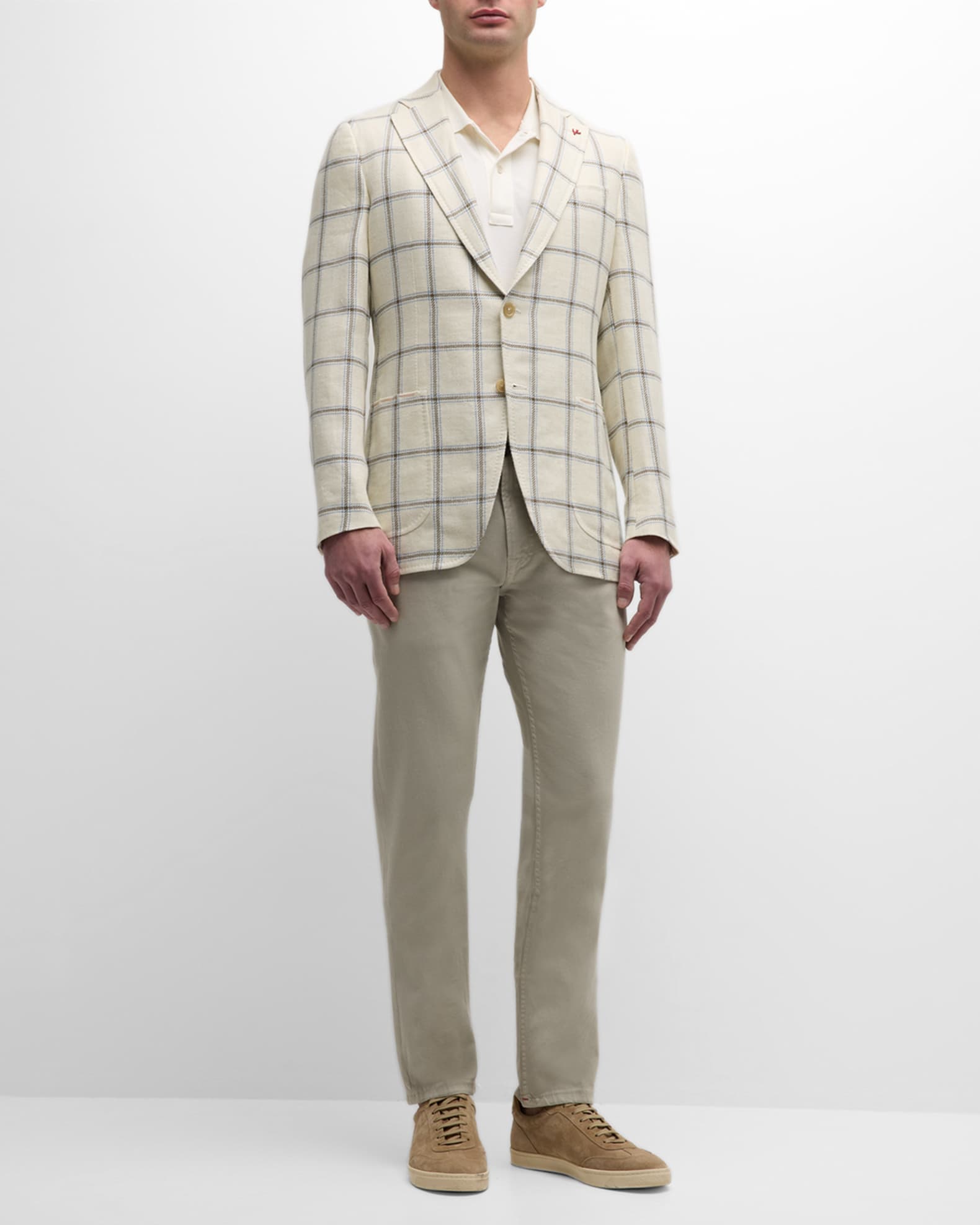 Men's Windowpane Sport Coat - Thumbnail 2