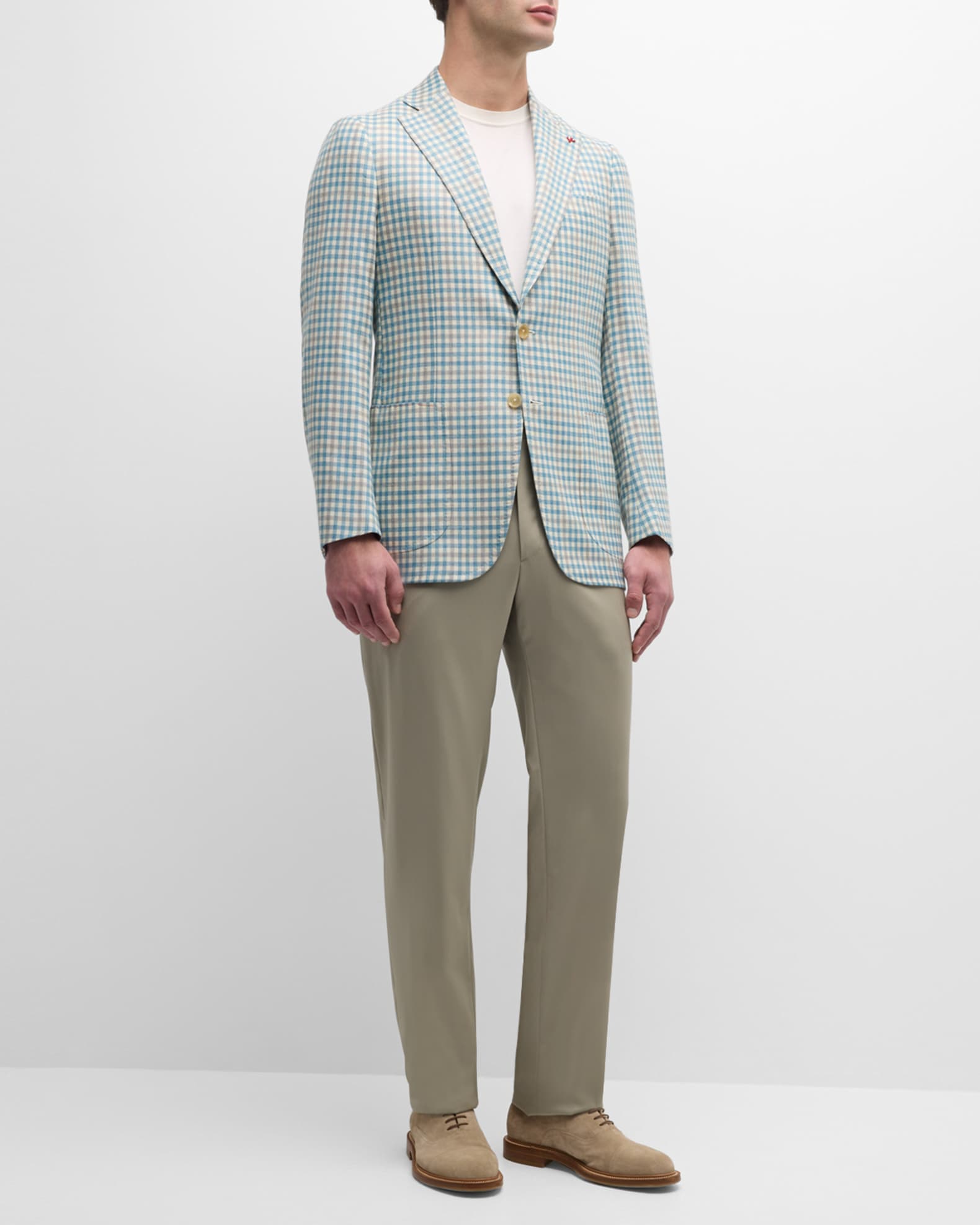 Men's Check Linen-Blend Sport Coat 1