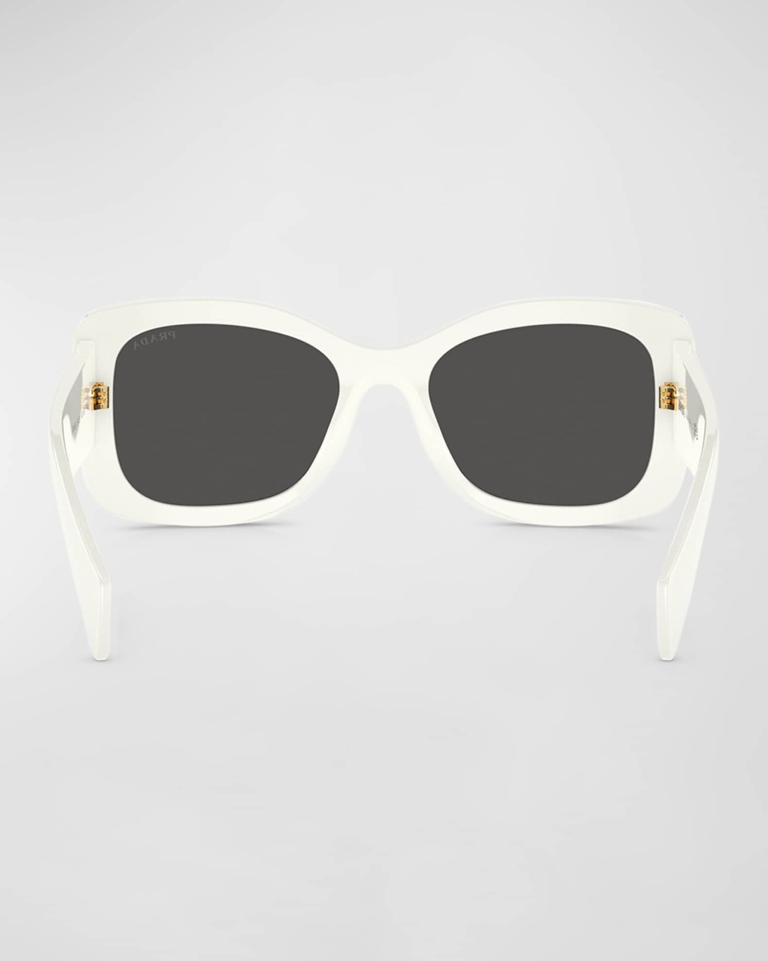 Prada Logo Acetate Oval Sunglasses | Neiman Marcus