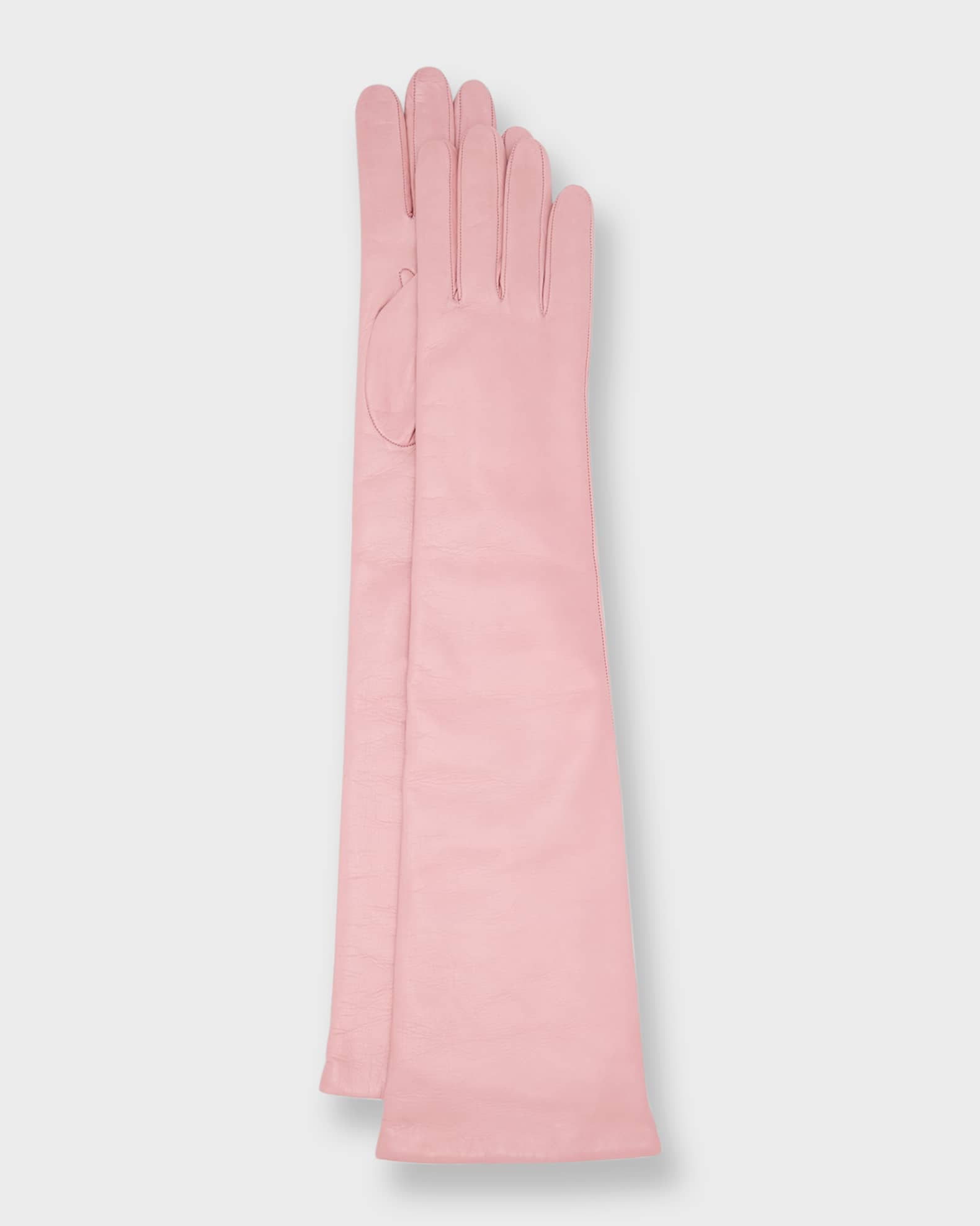 Portolano Long Cashmere-Lined Leather Gloves