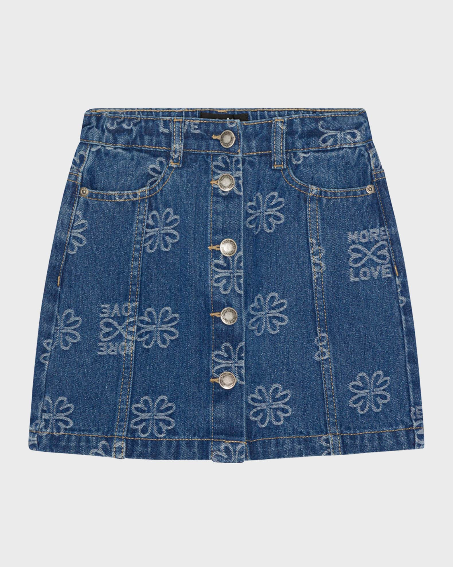 Molo Girl's Bera Denim Skirt, Size 7-16