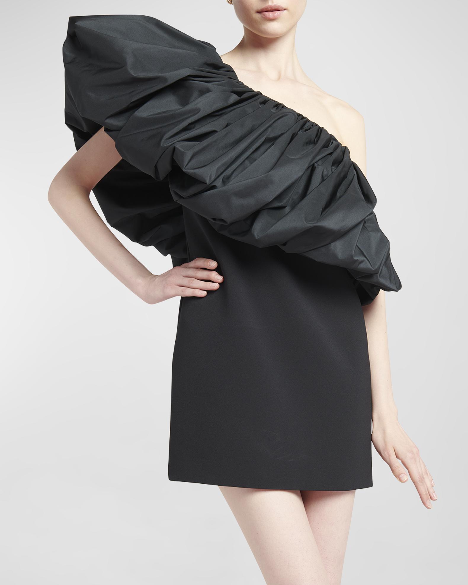 Emilio Pucci Balloon Ruffle One-Shoulder Mini Dress | Neiman Marcus