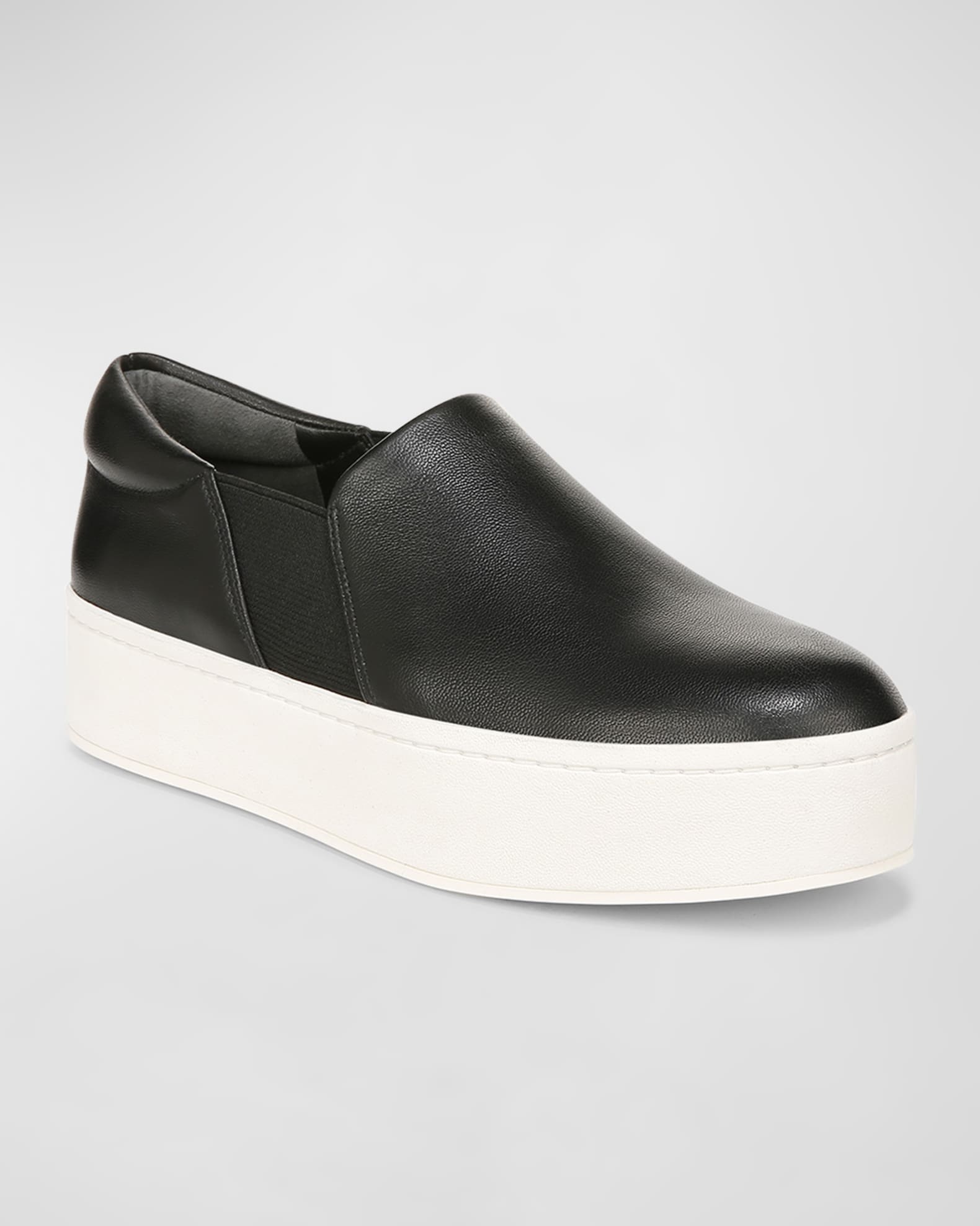 Vince Warren Leather Slip On Sneakers Neiman Marcus