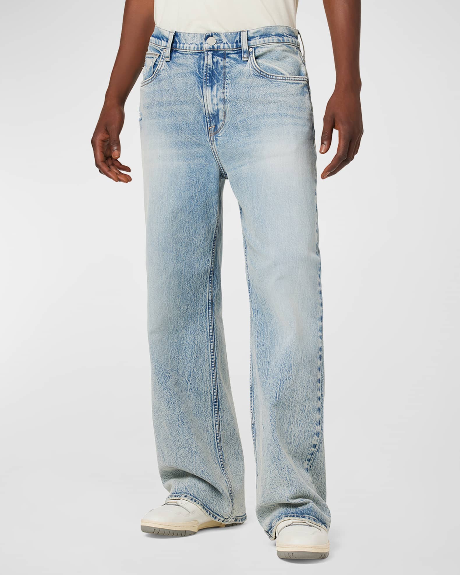 Hudson Men's Wide-Leg Denim Jeans | Neiman Marcus