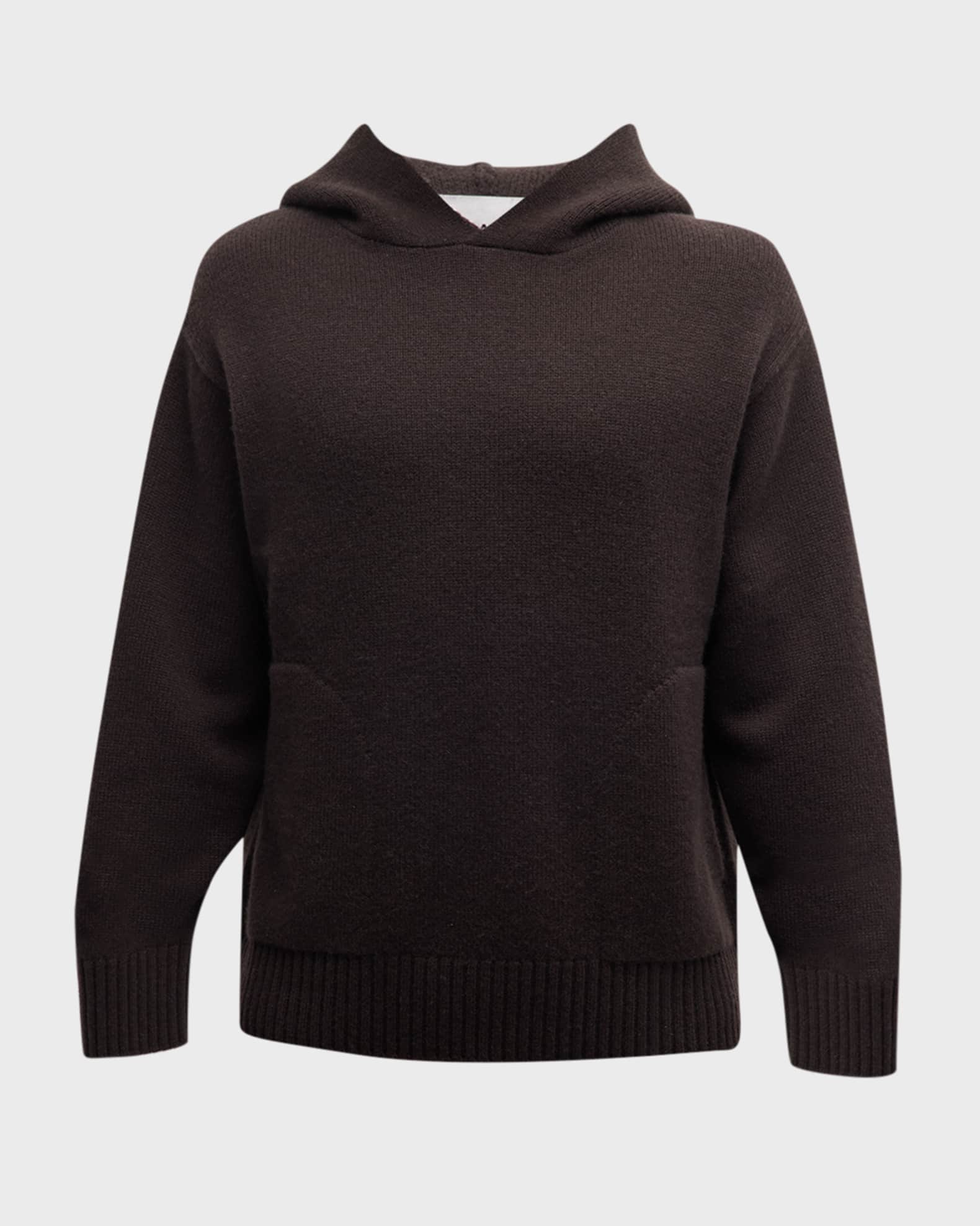 Black cashmere hoodie mens sale