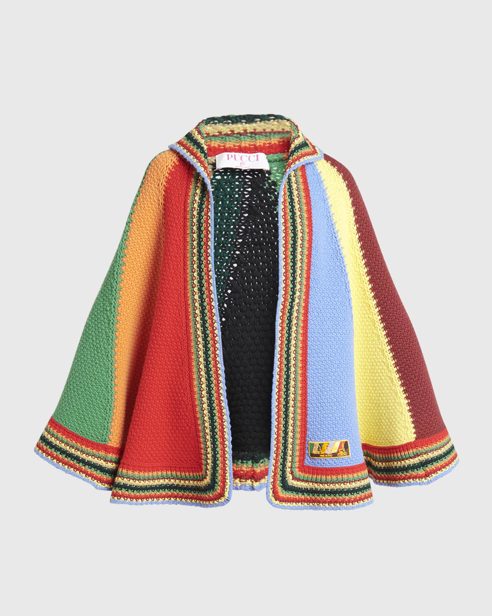 Valentino Garavani Wool Cape Coat with Monogram Lining - Bergdorf