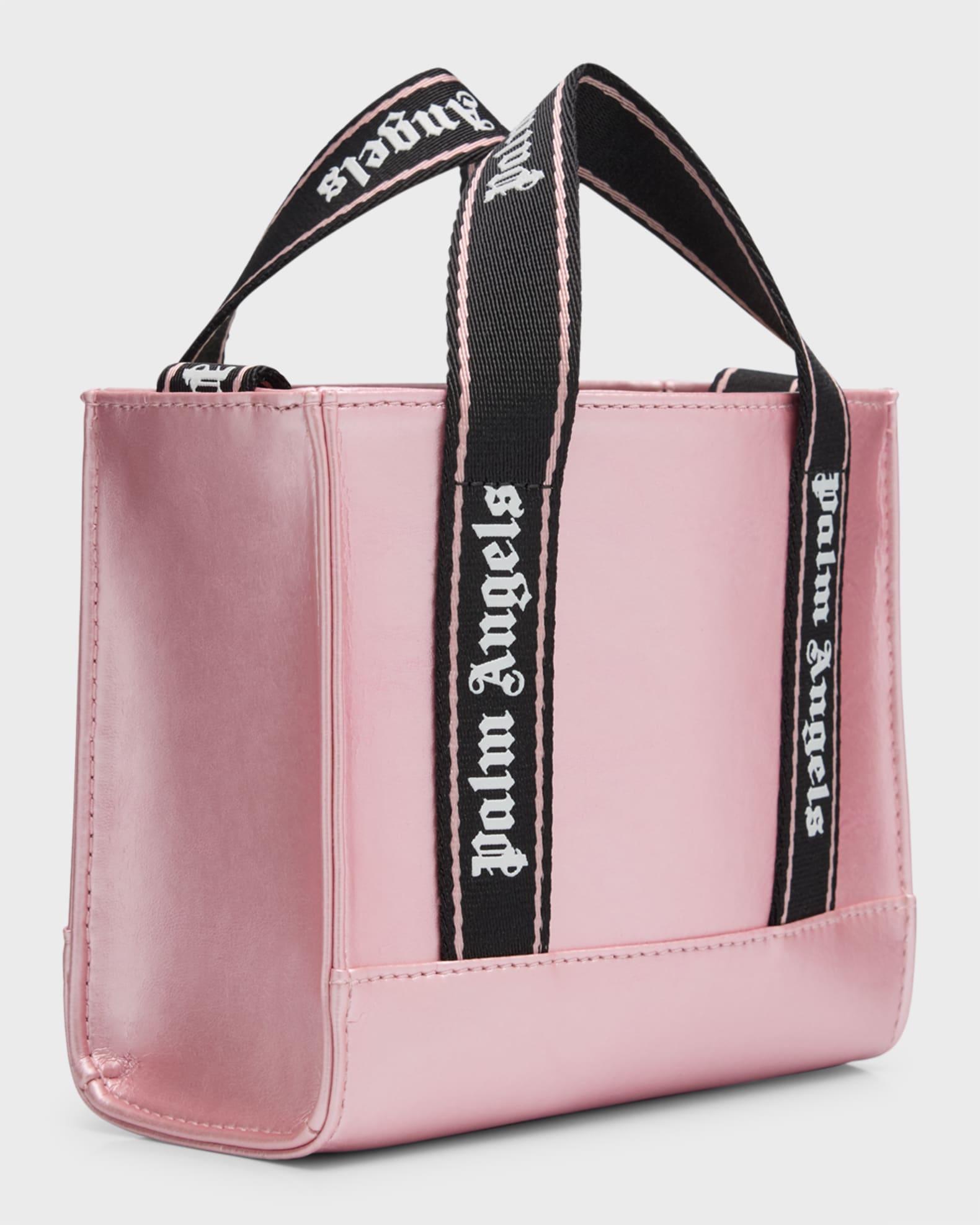 Palm Angels Girl s Shiny Logo Handle Tote Bag Neiman Marcus