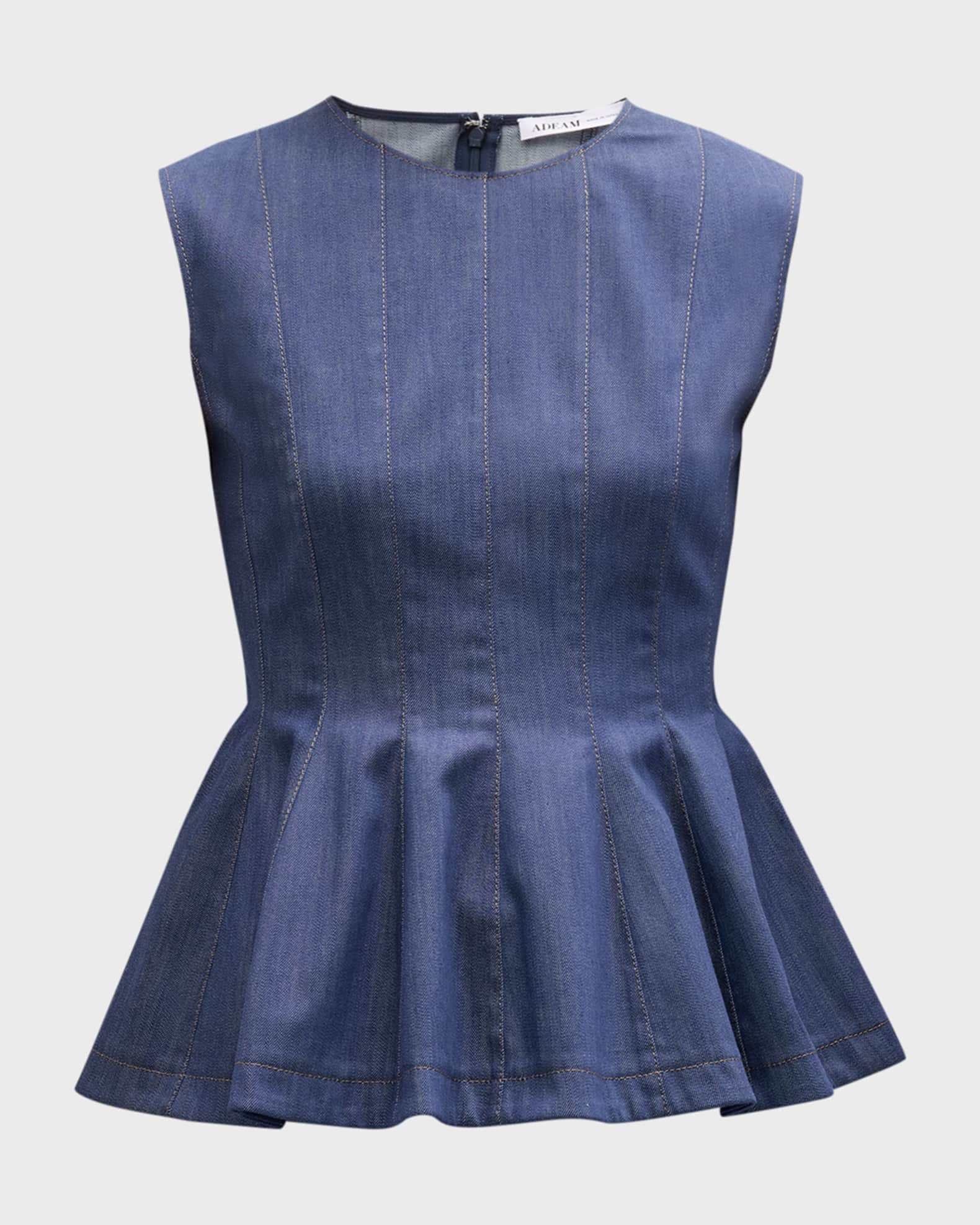 Cora Denim Peplum Top main image 0