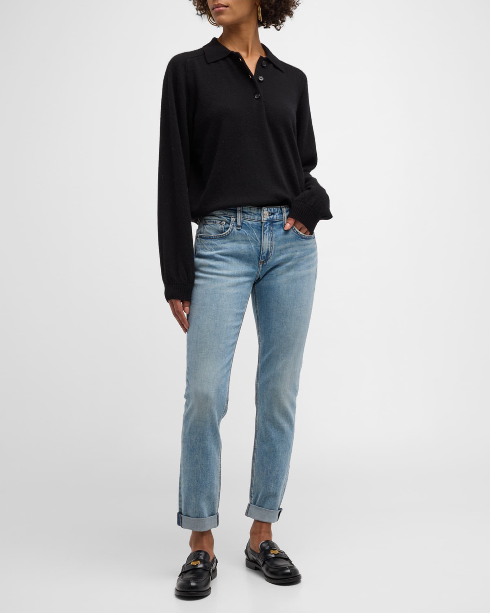 Dre Low-Rise Slim Boyfriend Jeans 1