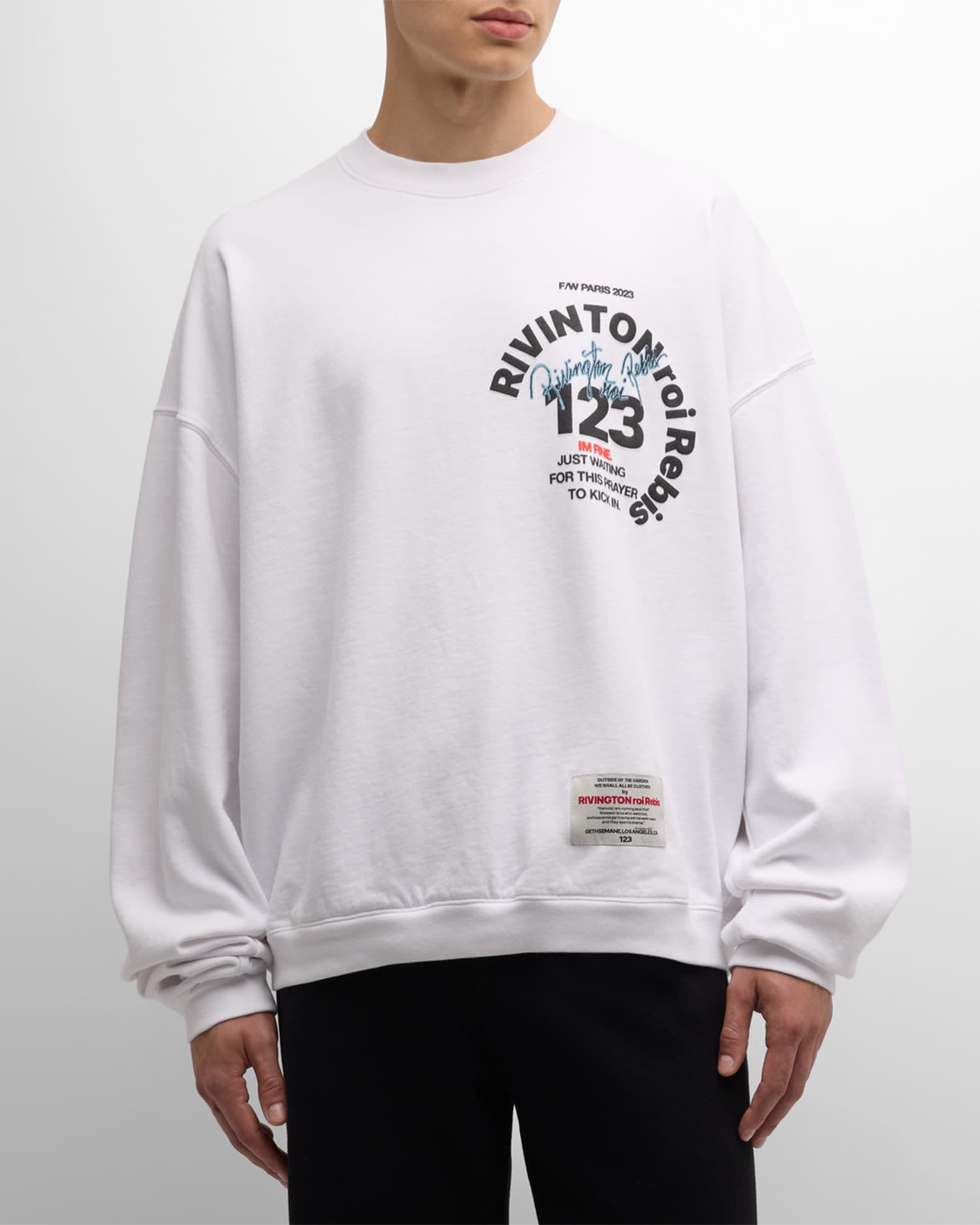 RIVINGTON roi Rebis Men's Relaxed Logo Sweatshirt