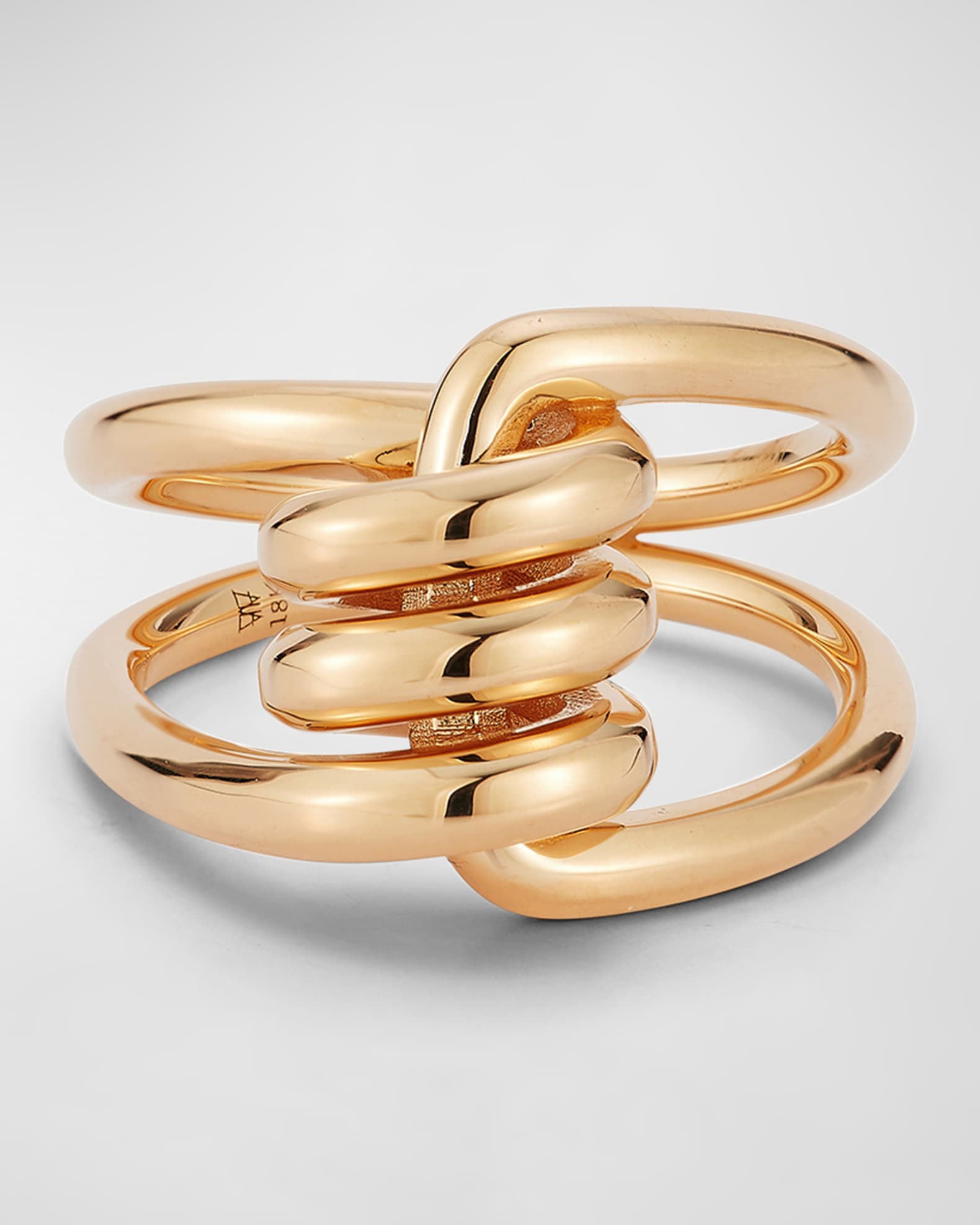 Huxley 18k Rose Gold Single Coil Link Ring, Size 7 1