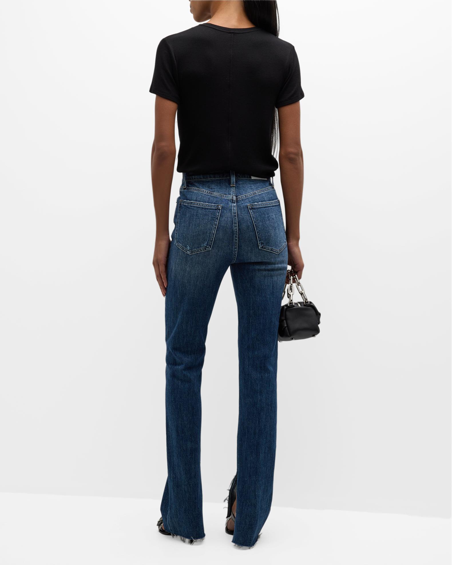 PISTOLA Colleen High Rise Slim Boot Split Hem Jeans | Neiman Marcus