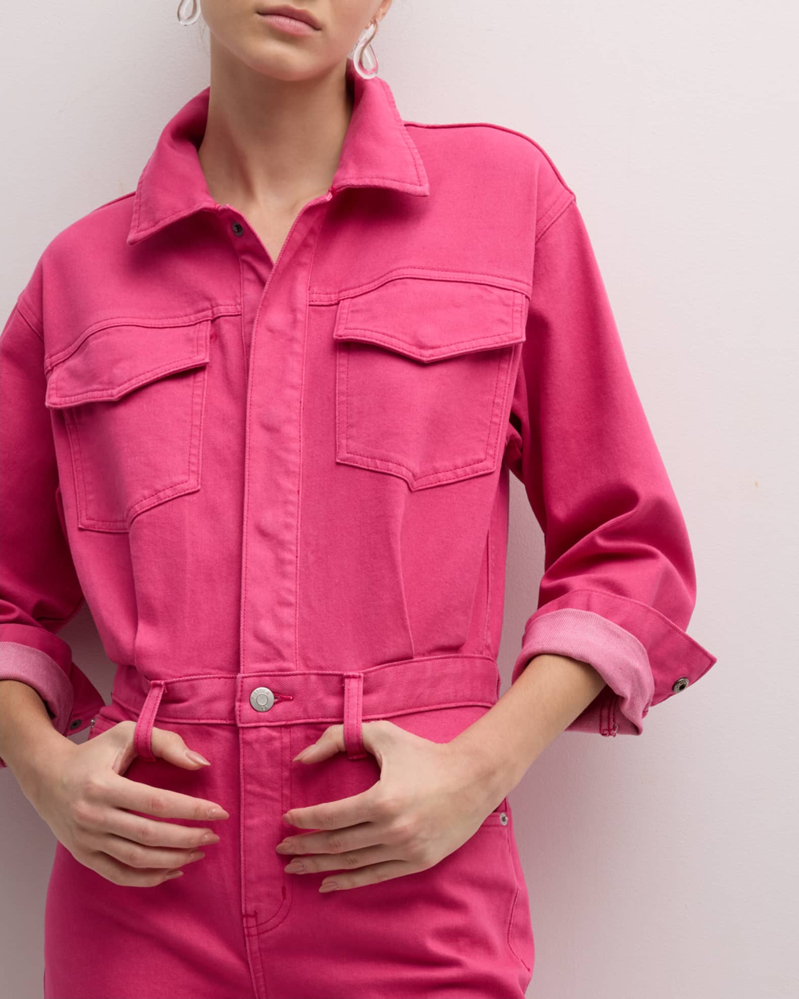 Nikkie Long Sleeve Jumpsuit - Pink Garnet – Pistola Denim