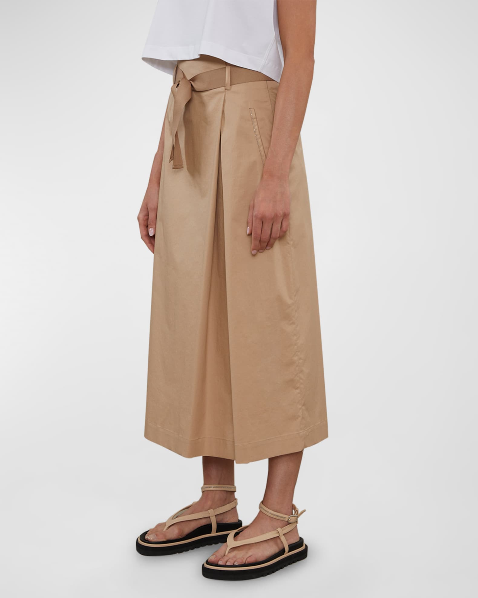 Molo midi pleated skirt - Neutrals