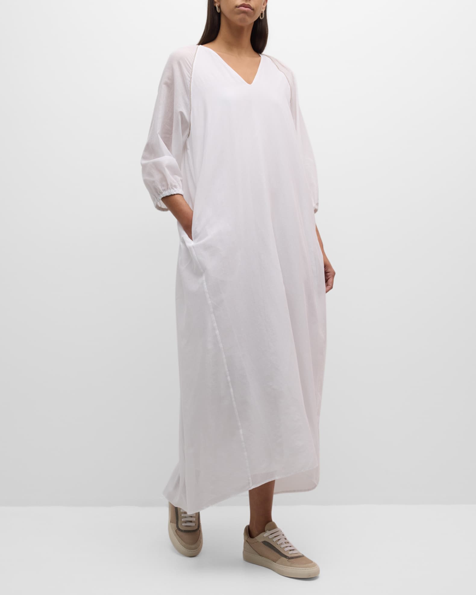 Cotton maxi hot sale shift dress