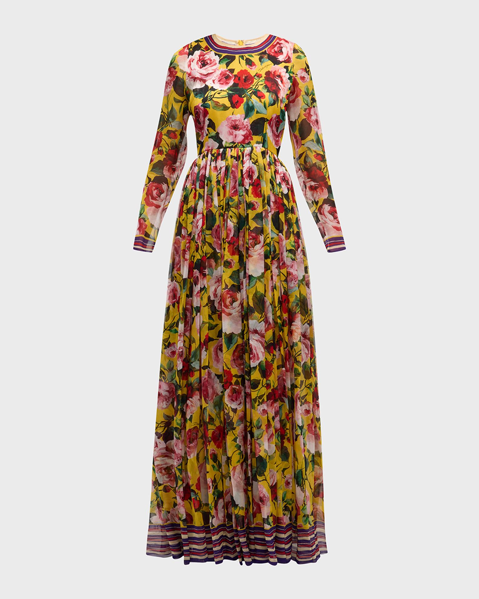 Jesscasday Women's Striped Maxi Dress - Long Sleeve, Modern Print, Polyester (Select Size S/M/L)