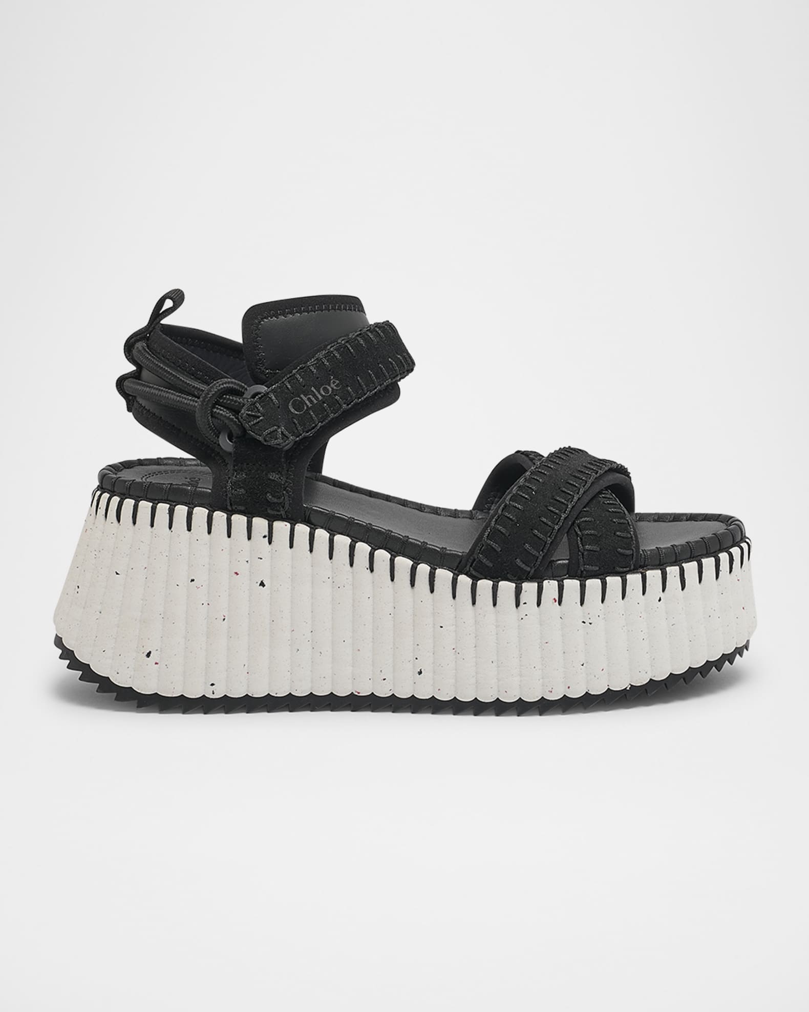 Nama Stitch Ankle-Strap Flatform Sandals 0
