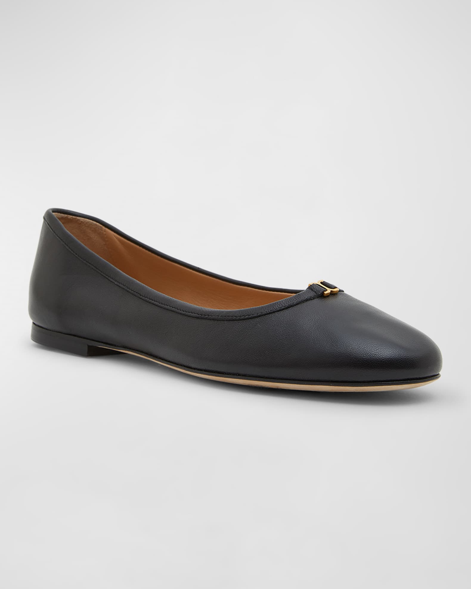 Chloe Marcie Leather Ballerina Flats | Neiman Marcus