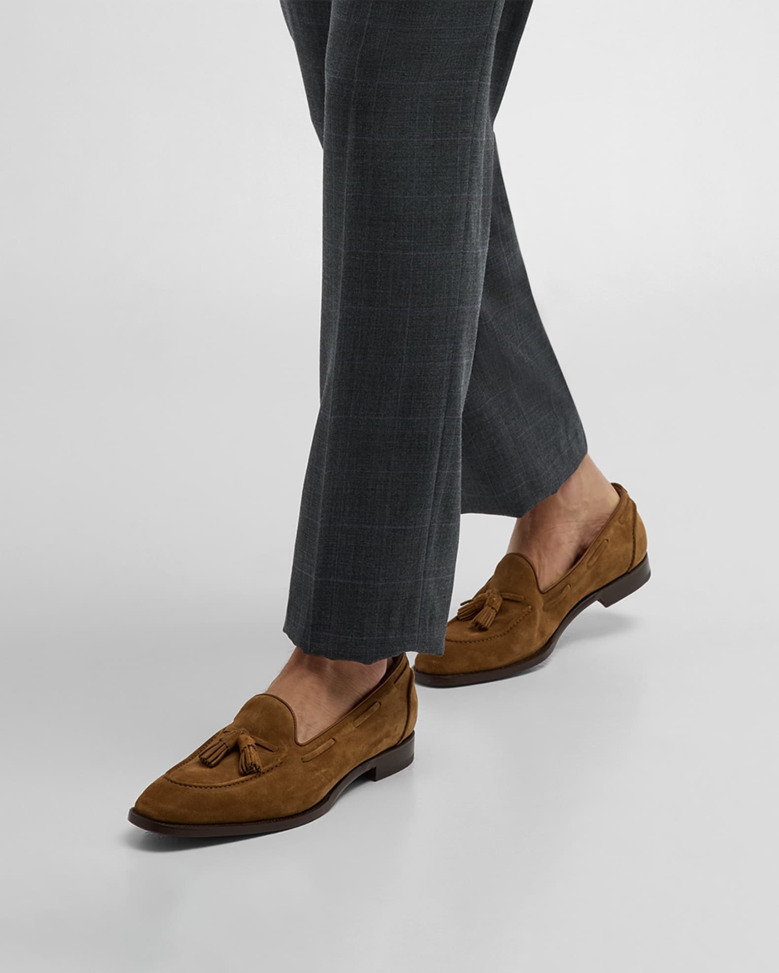 Men's Luther Suede Tassel Loafers - Thumbnail 2